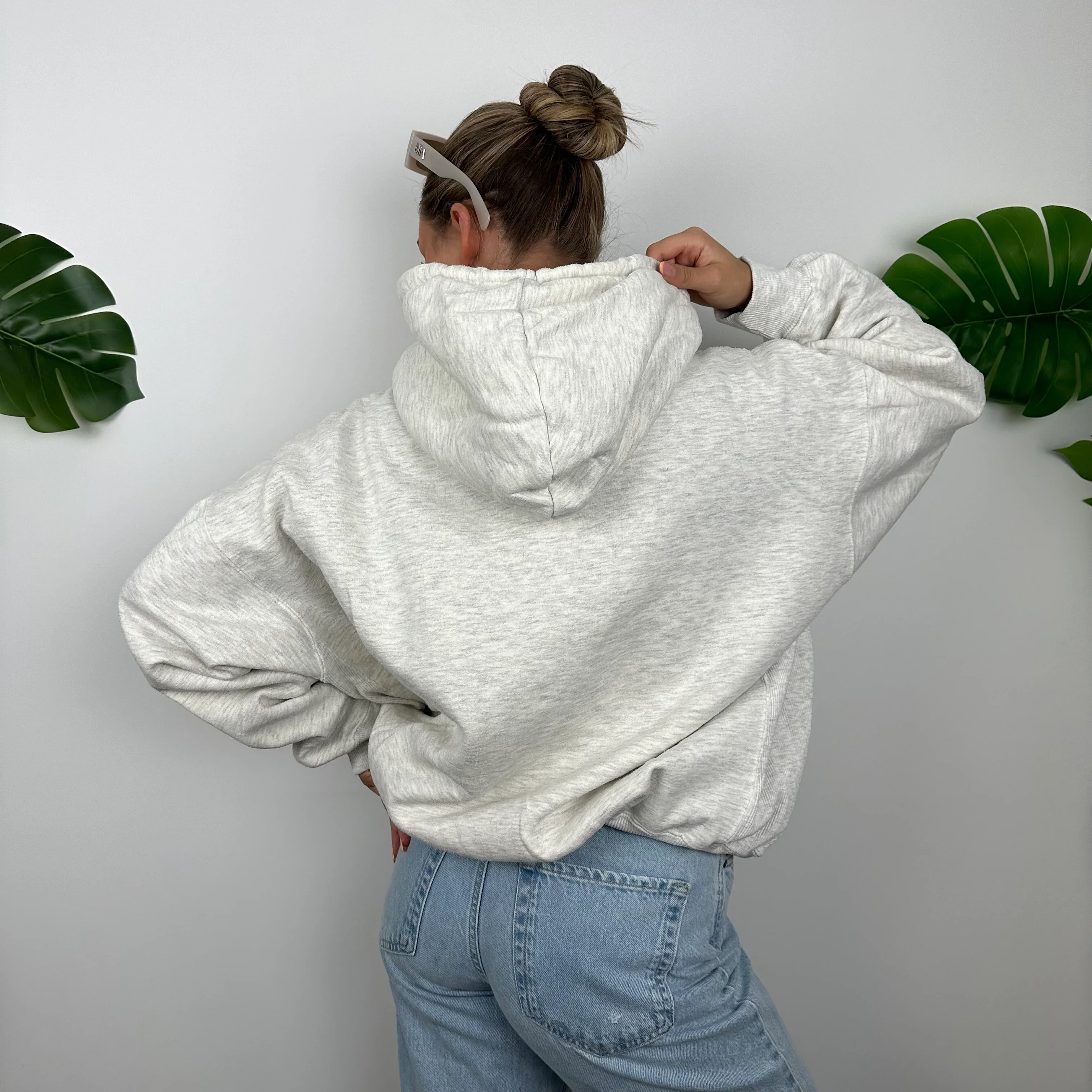 Adidas Athletic Club Grey Embroidered Spell Out Hoodie (M) - Image 7