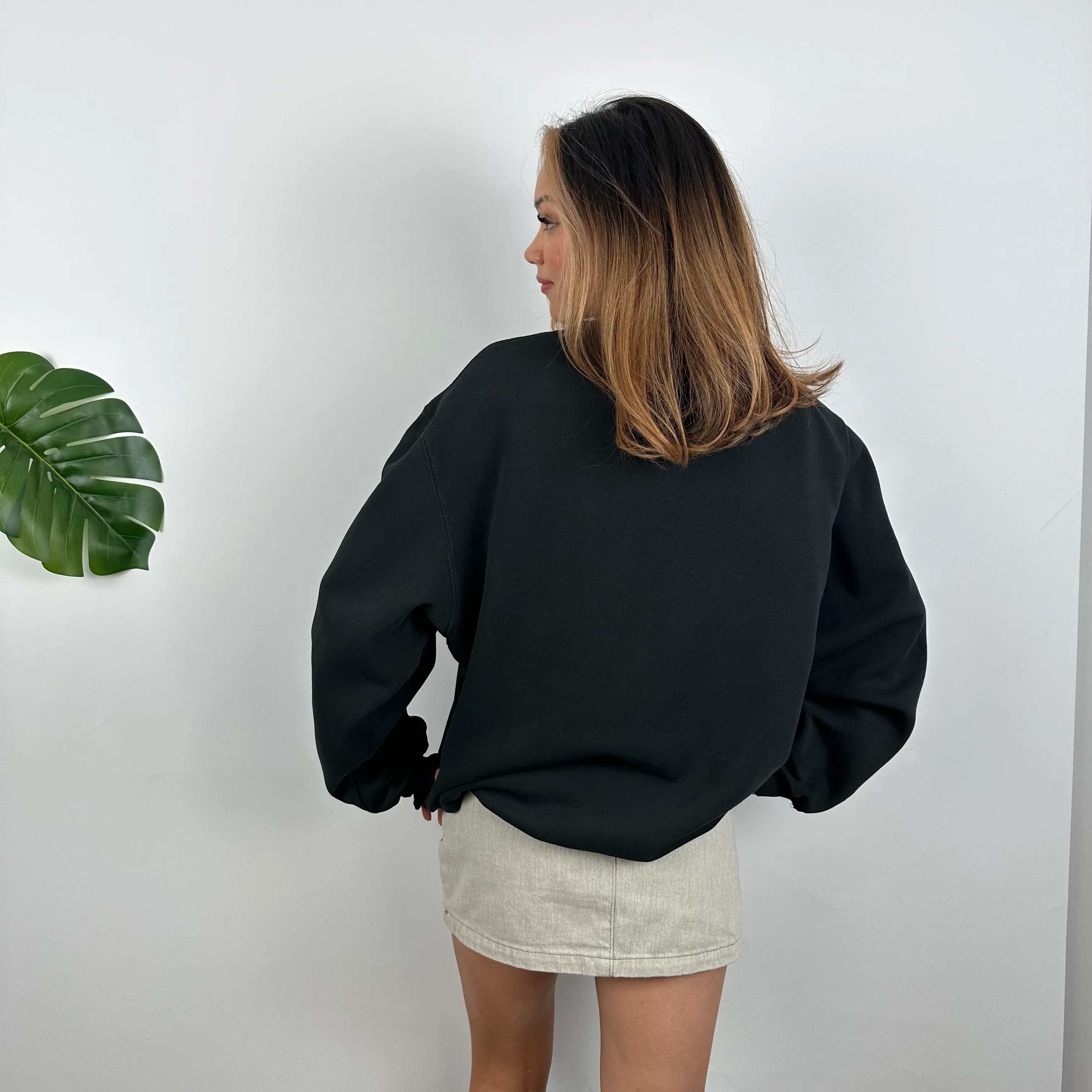 Adidas Black Embroidered Spell Out Sweatshirt (M) - Image 6