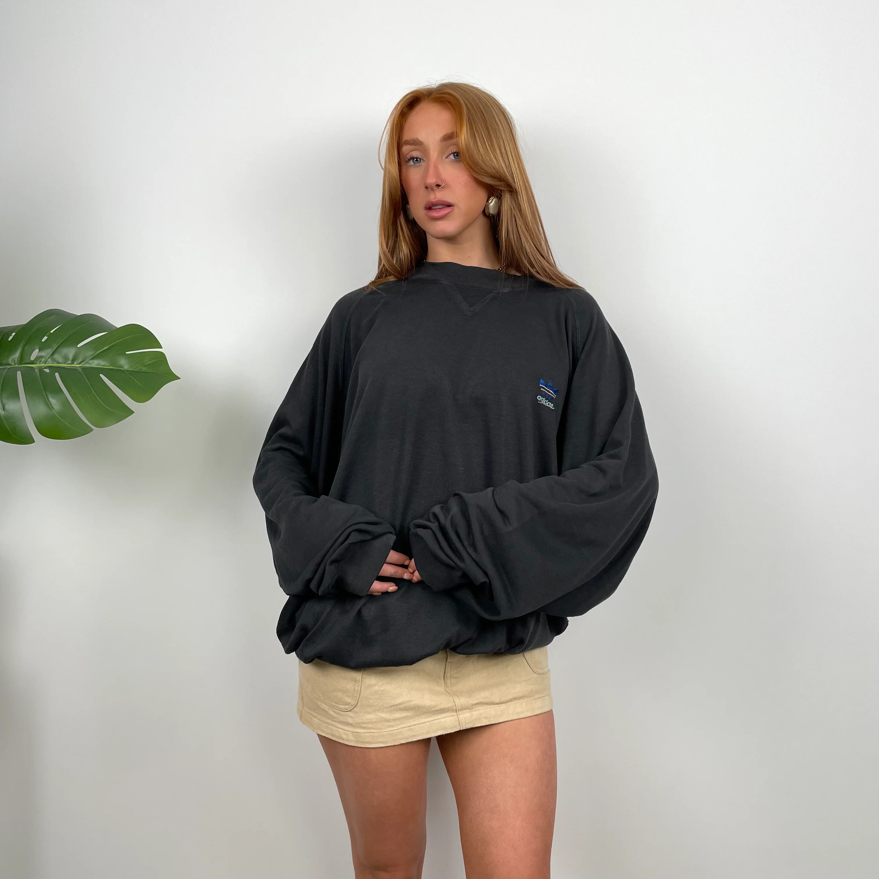 Adidas Black Spell Out Sweatshirt (XL) - Image 2