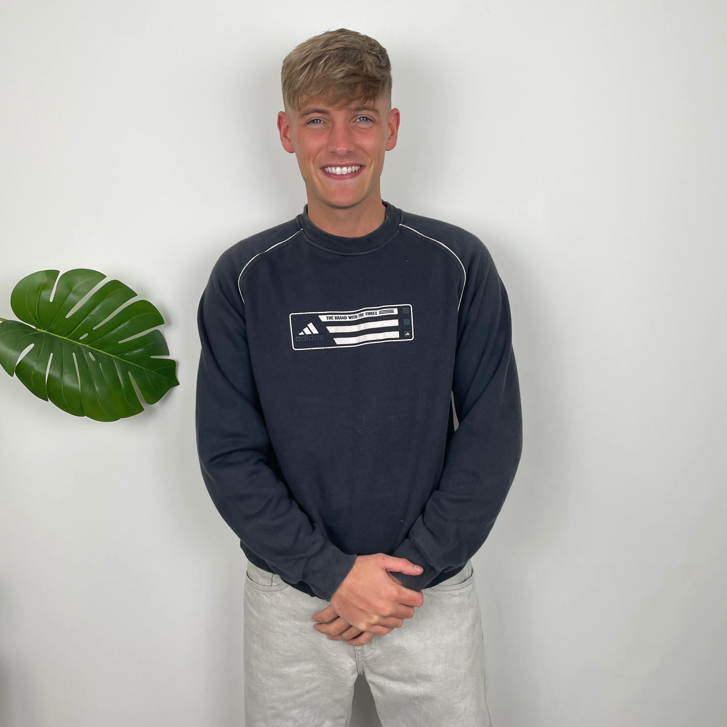 Adidas Black Spell Out Sweatshirt (M) - Image 2