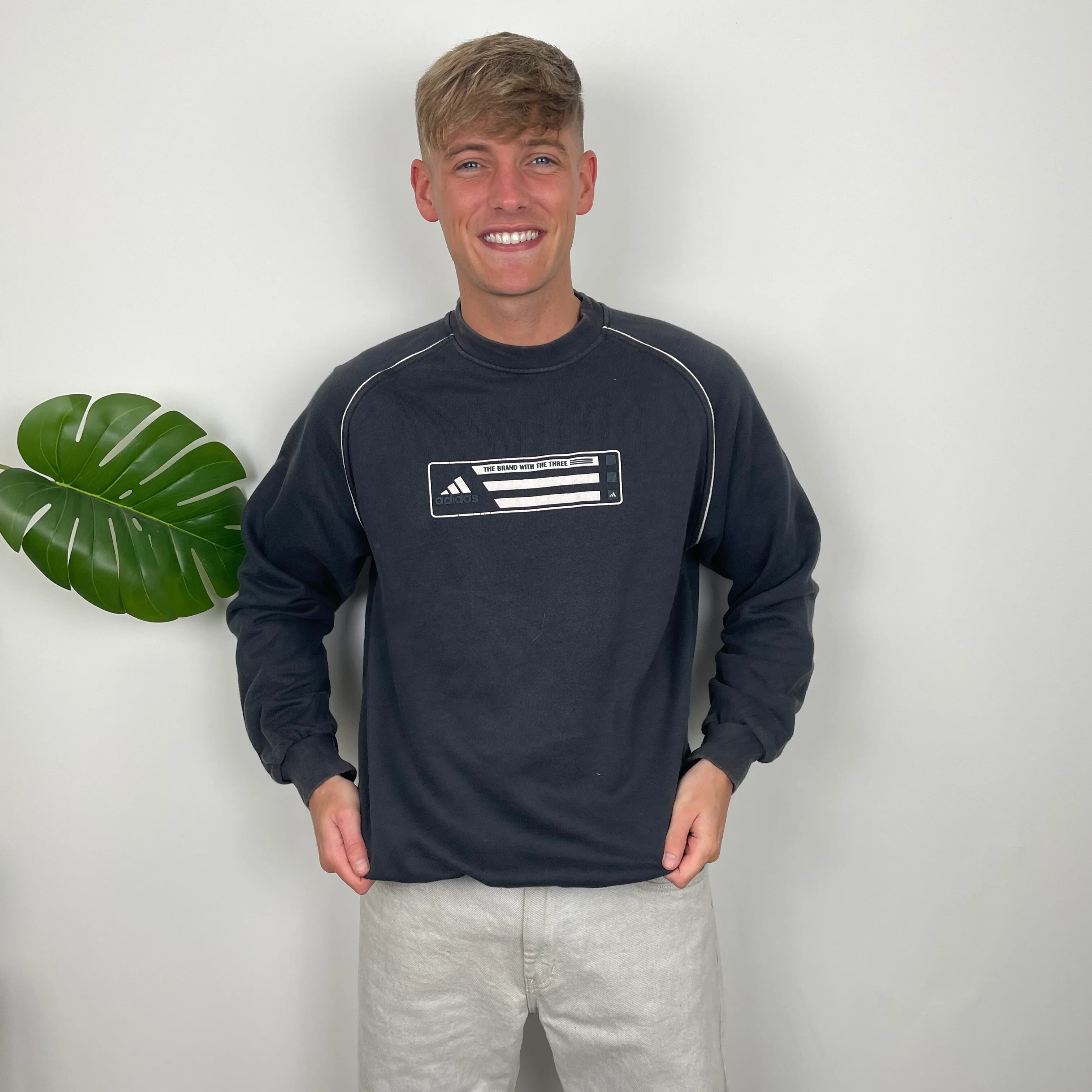 Adidas Black Spell Out Sweatshirt (M) - Image 6