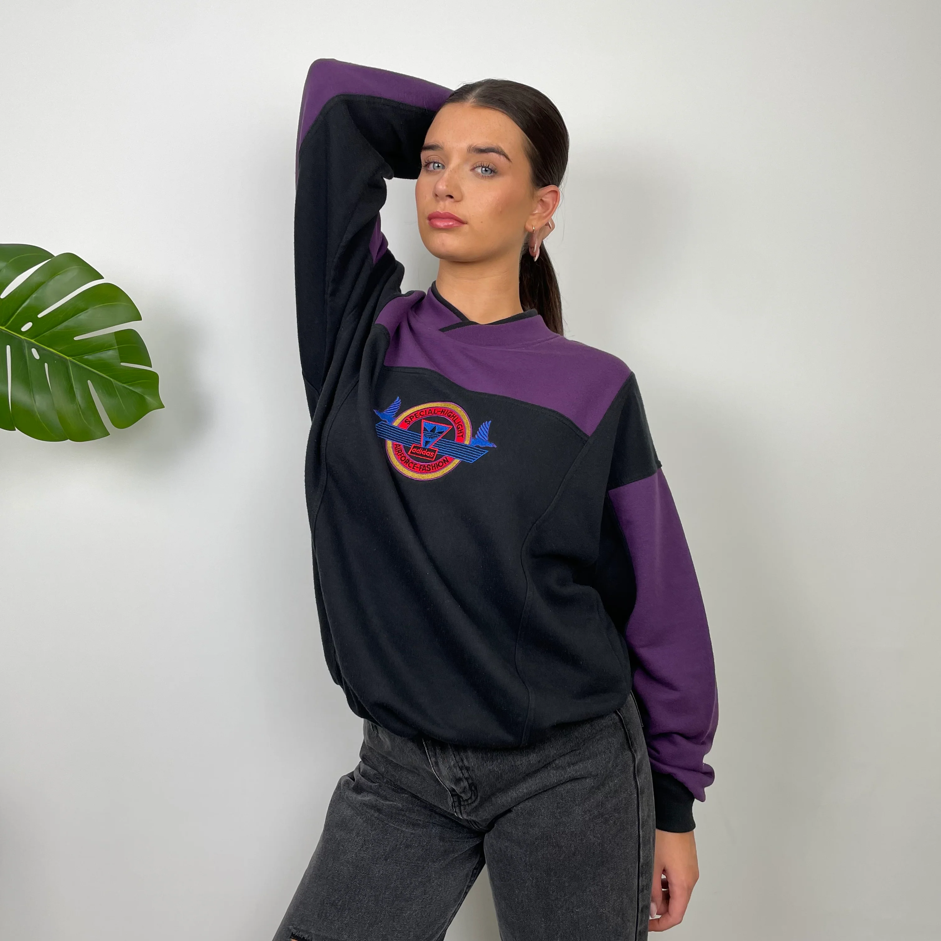 Adidas Black Spell Out Sweatshirt (M) - Image 3