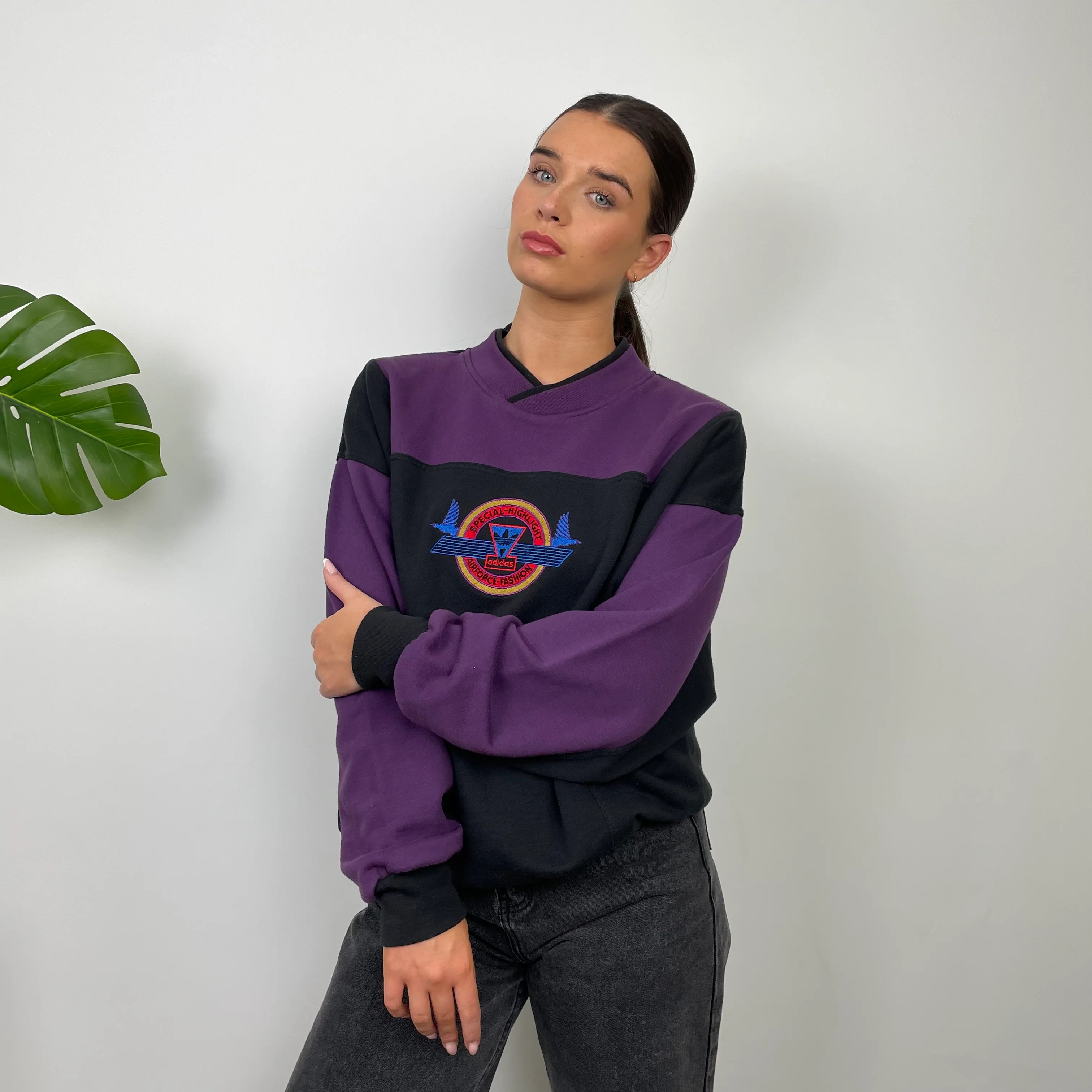 Adidas Black Spell Out Sweatshirt (M) - Image 5