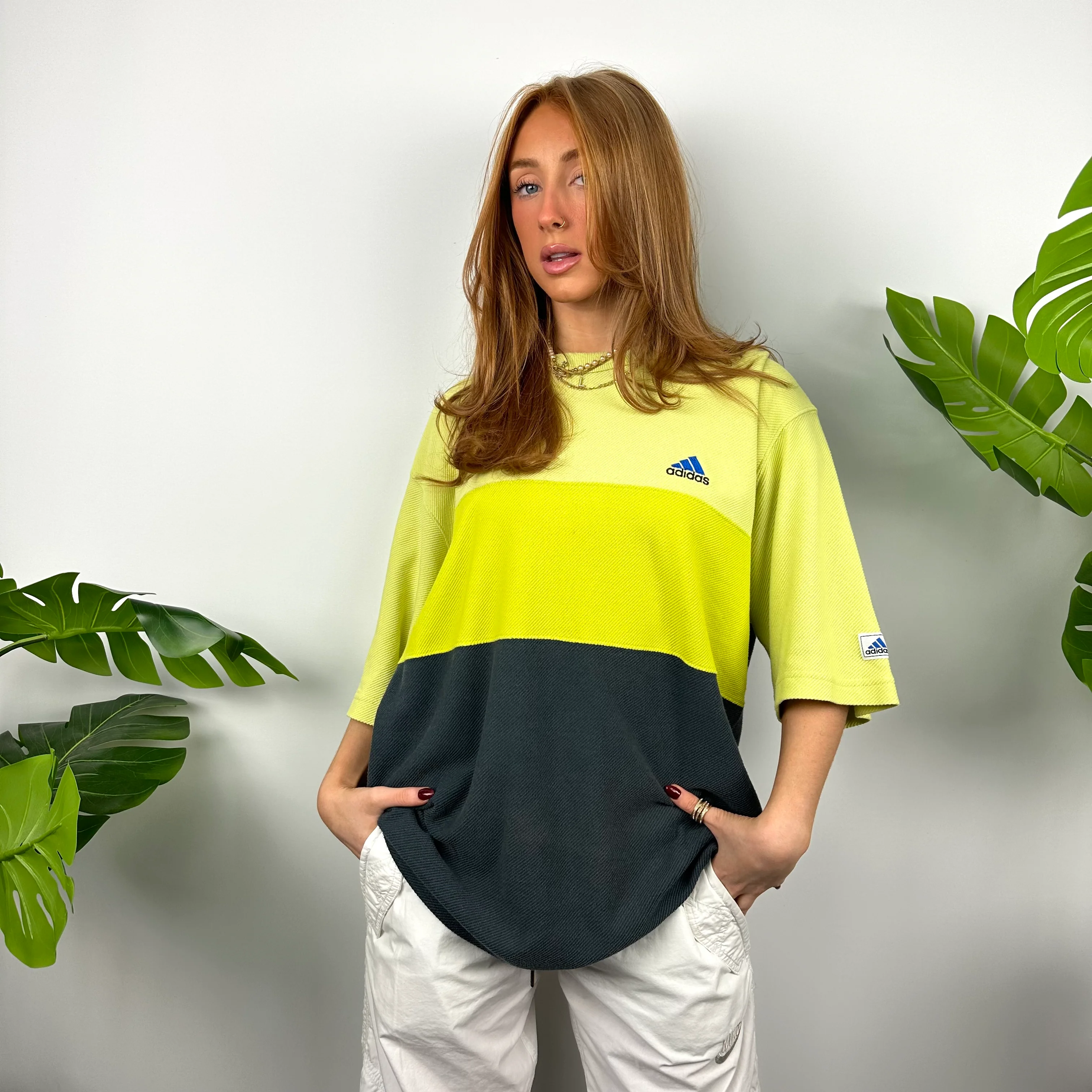 Adidas Colour Block Embroidered Spell Out T Shirt (XXL) - Image 5