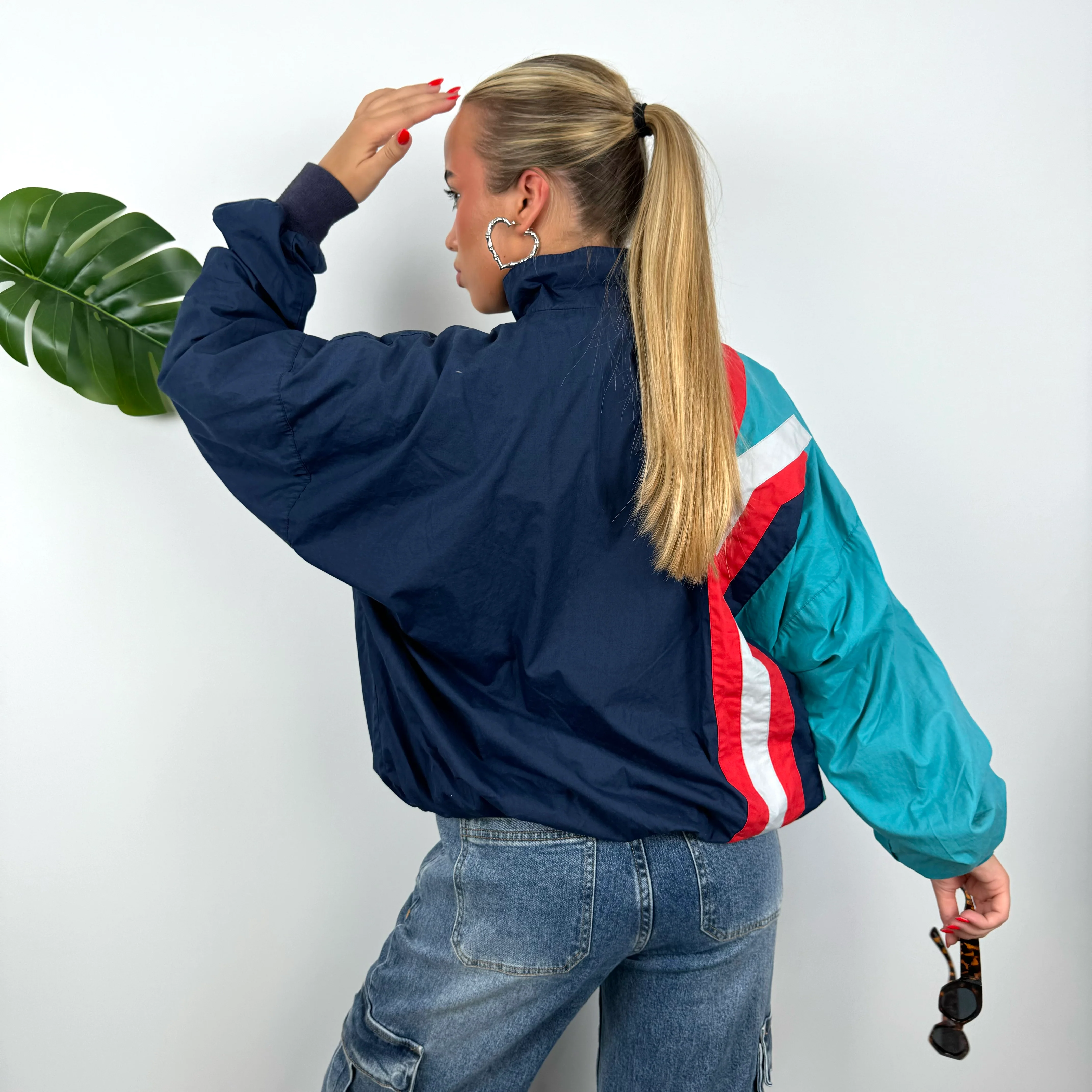 Adidas Colour Block Embroidered Spell Out Windbreaker Jacket (S) - Image 6