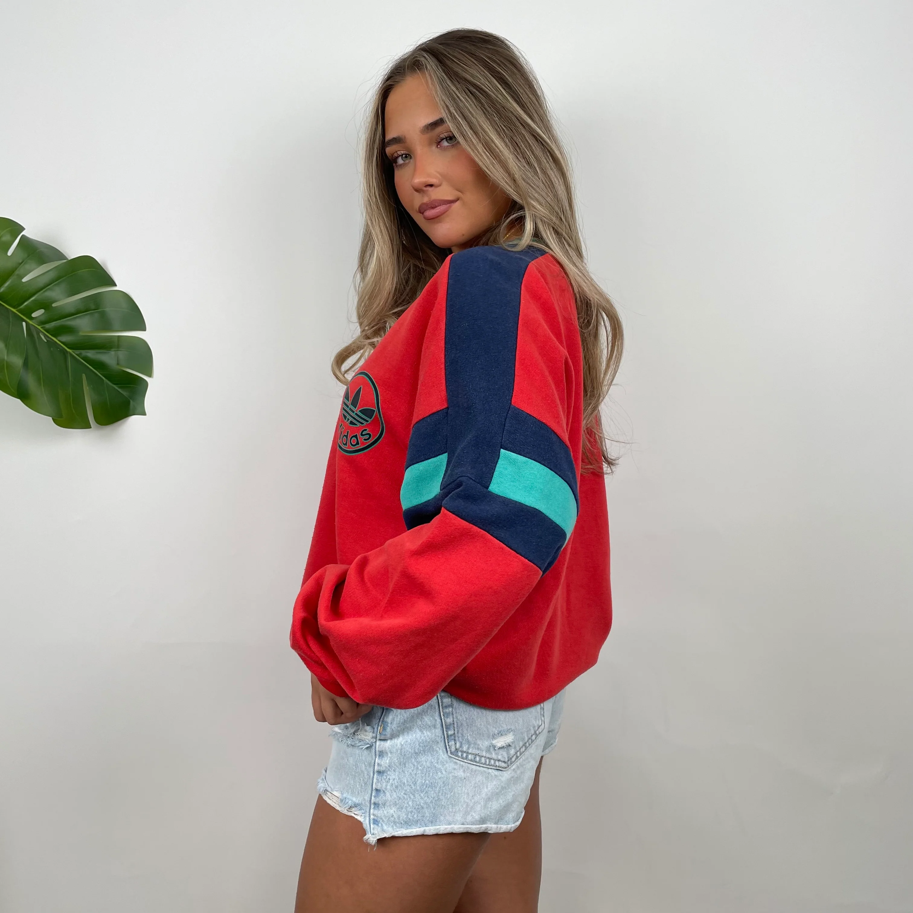 Adidas Colour Block Spell Out Sweatshirt (M) - Image 8