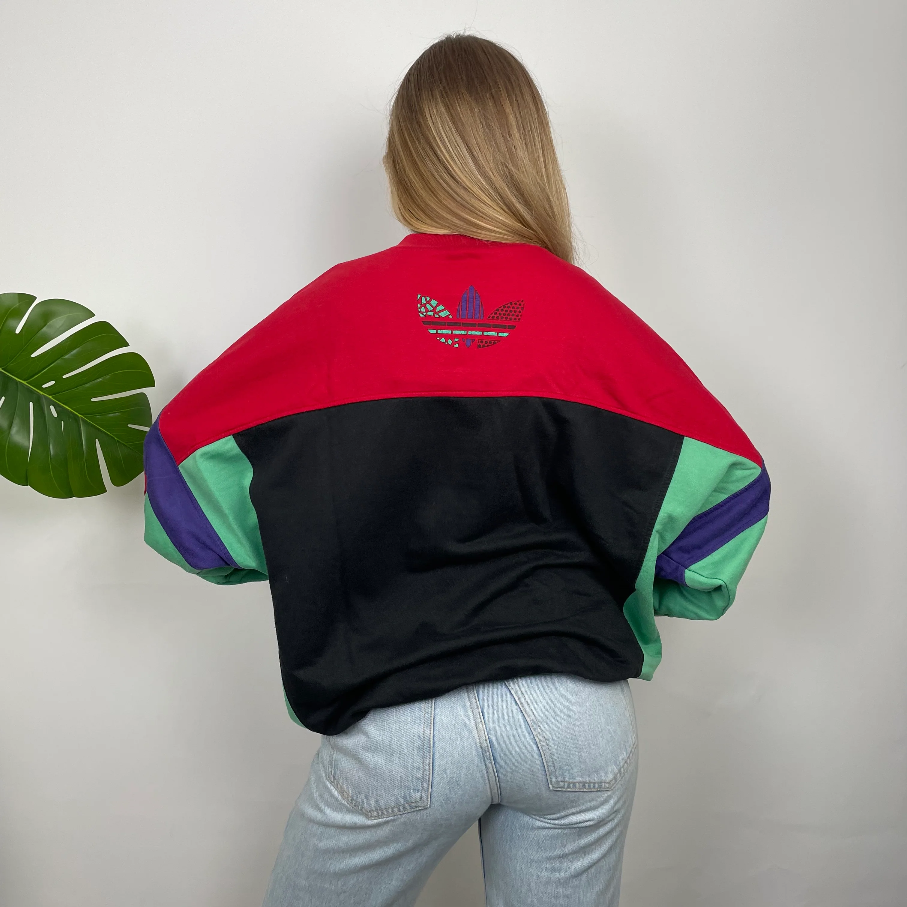 Adidas Colour Block Spell Out Sweatshirt (M) - Image 5
