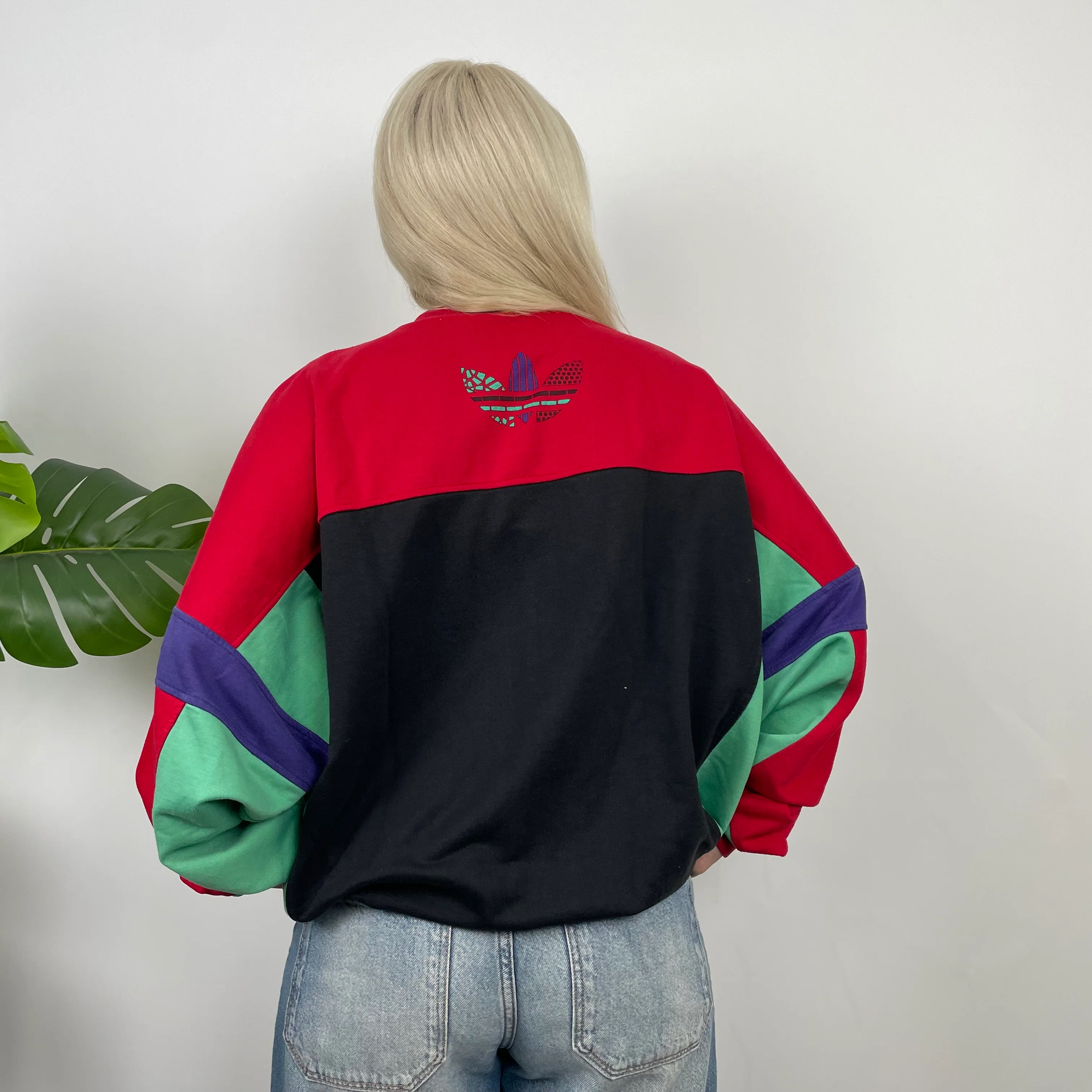 Adidas Colour Block Spell Out Sweatshirt (M) - Image 5