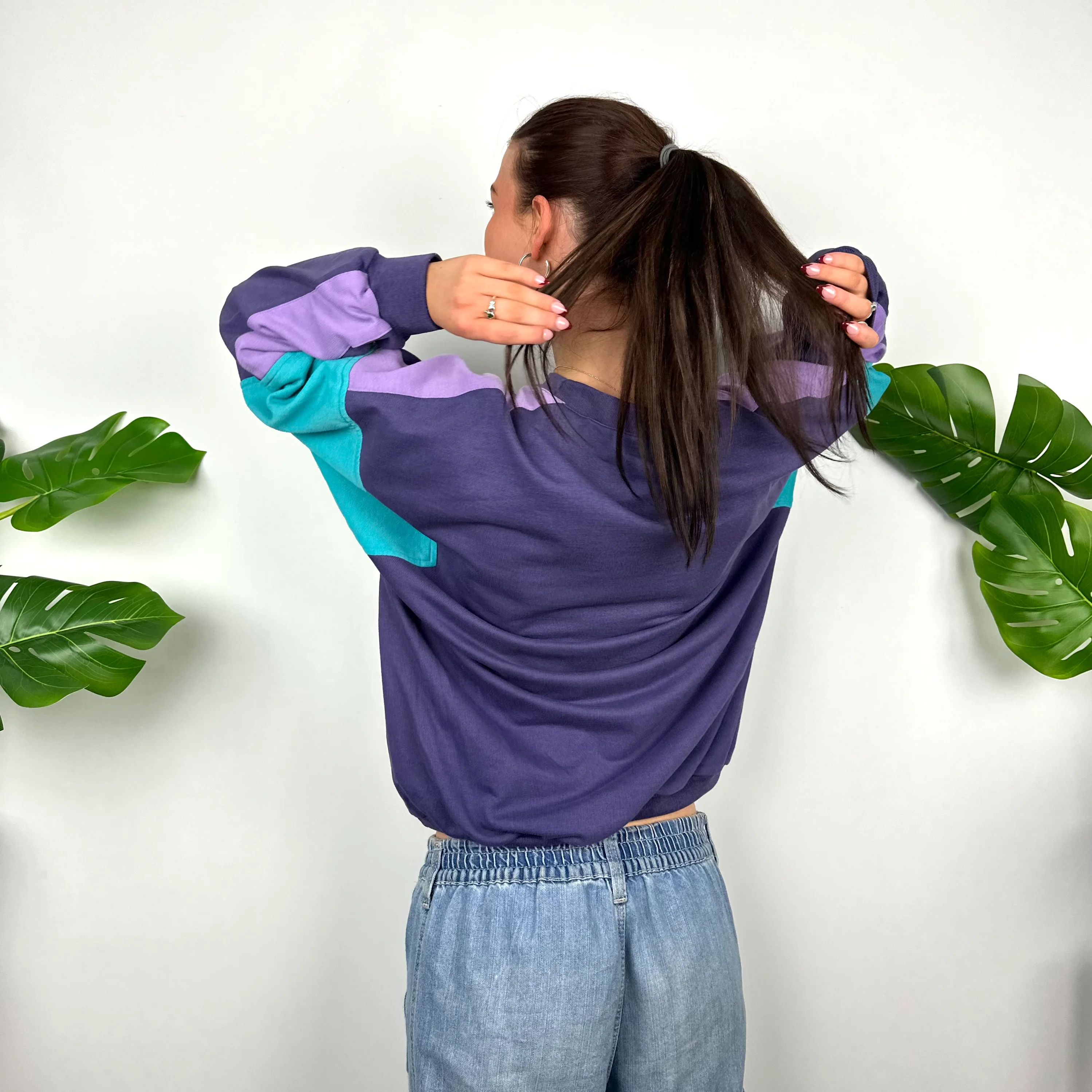 Adidas Purple Colour Block Sweatshirt (L) - Image 6