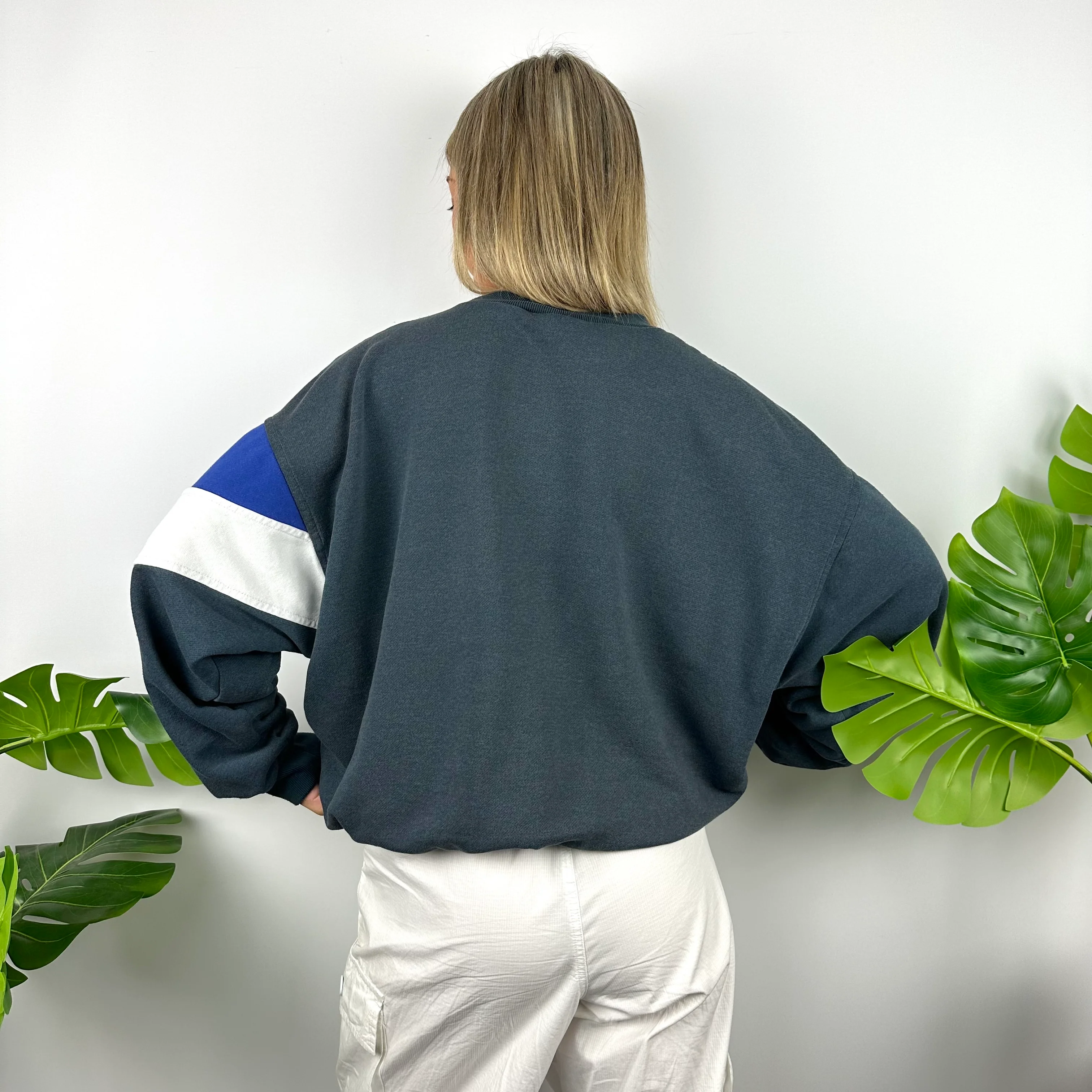 Adidas Embroidered Spell Out Colour Block Sweatshirt (L) - Image 4