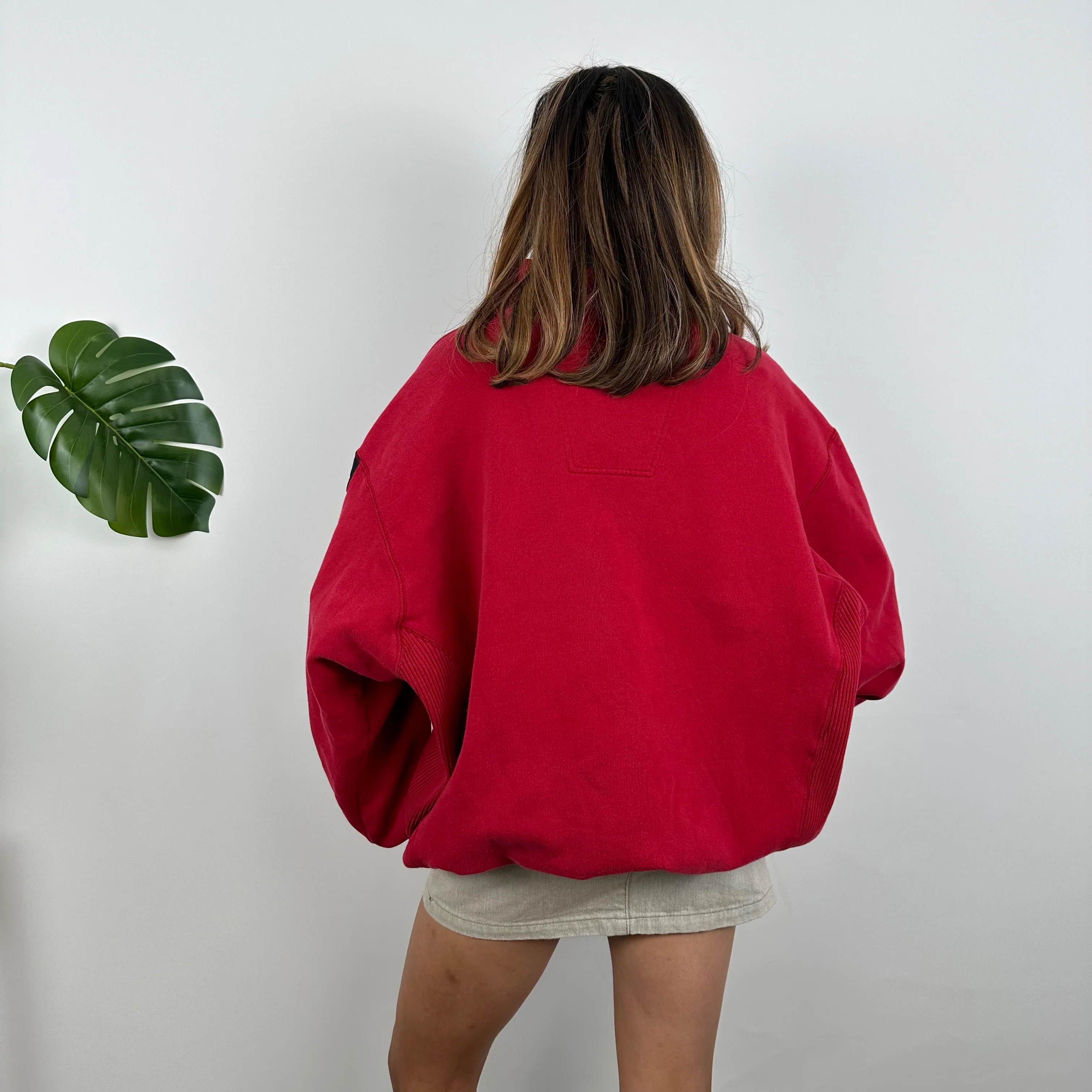 Adidas Equipment EQT RARE Red Embroidered Spell Out Quarter Zip Sweatshirt (XL) - Image 8