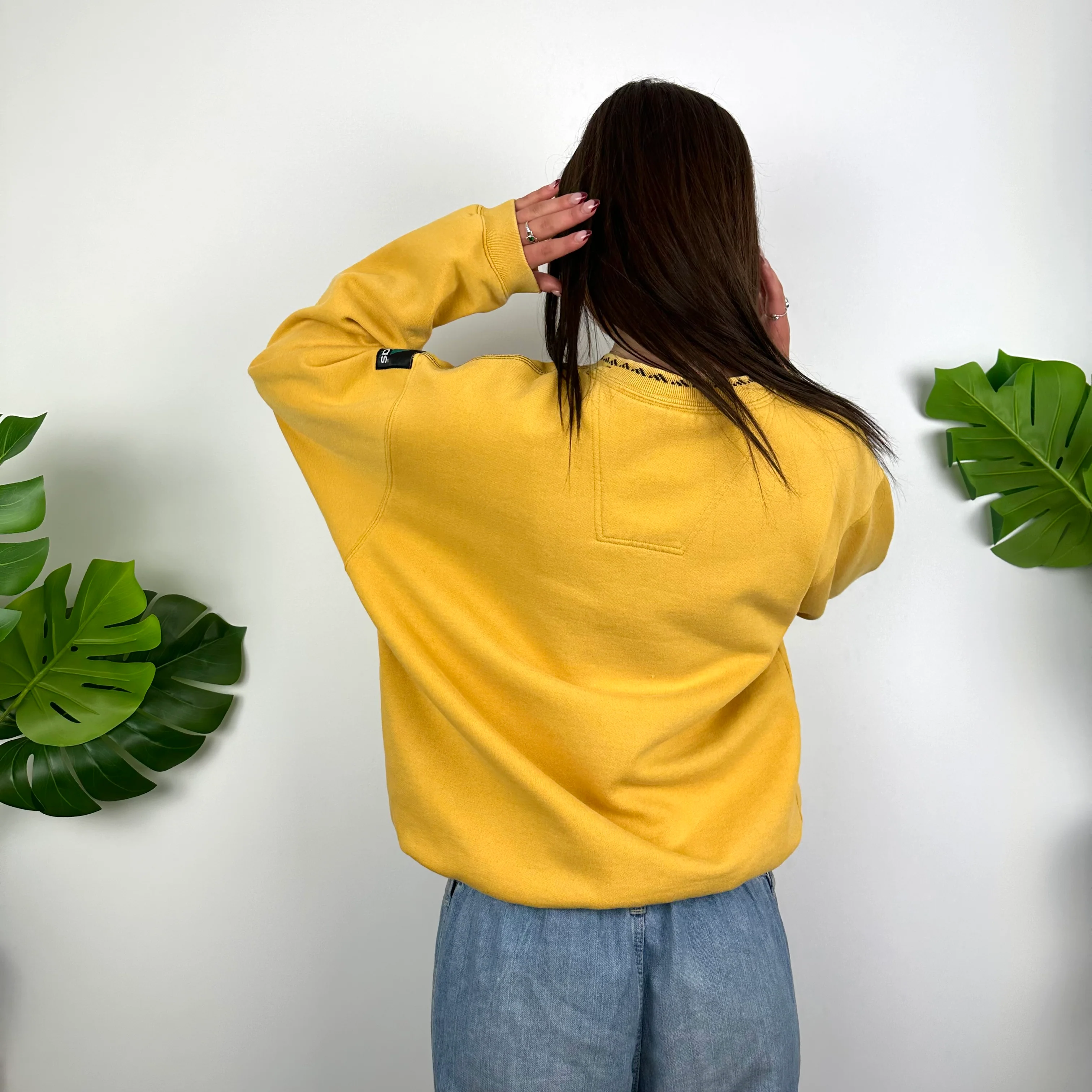 Adidas Equipment EQT RARE Yellow Embroidered Spell Out Sweatshirt (L) - Image 5