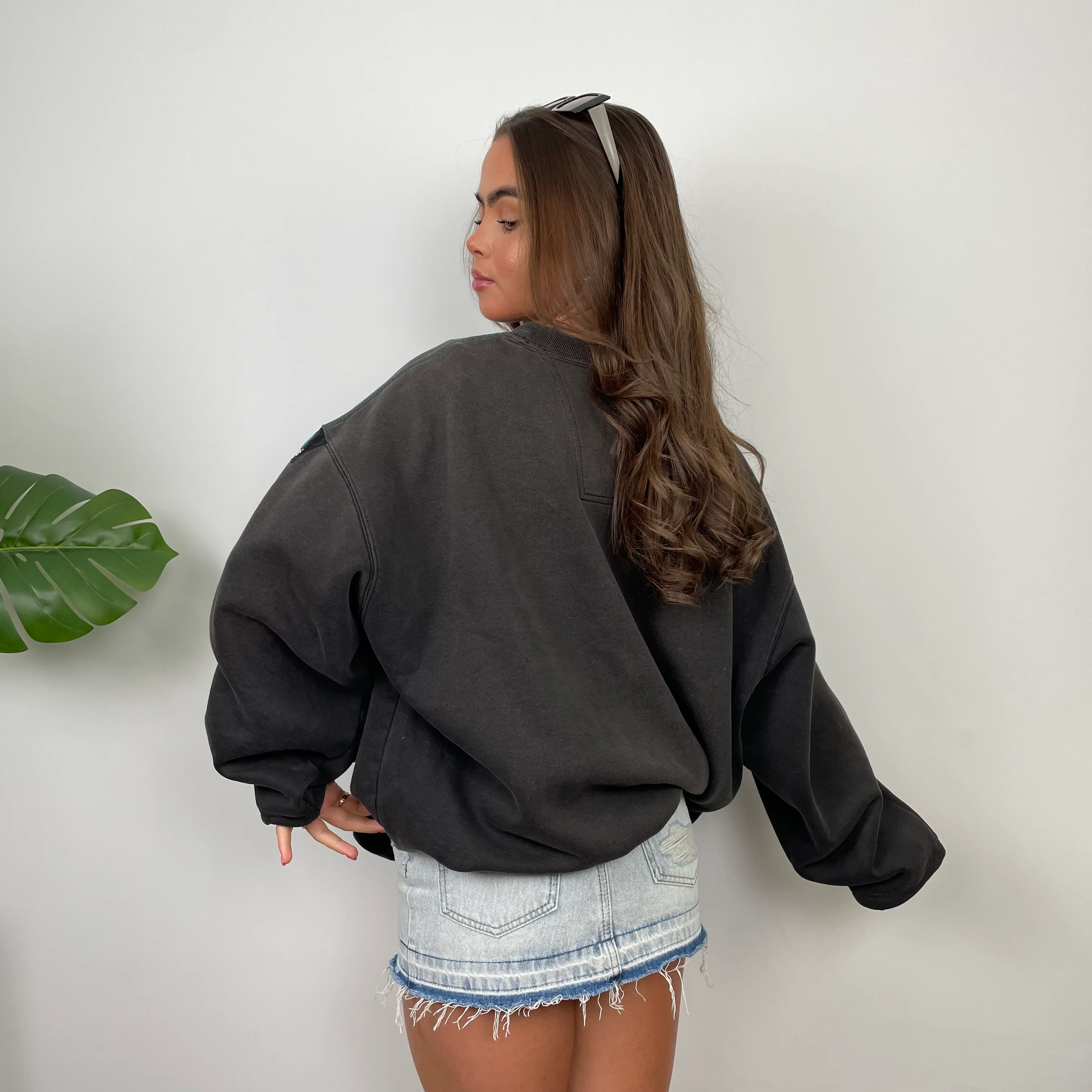 Adidas Equipment Grey Embroidered Spell Out Sweatshirt (M) - Image 4