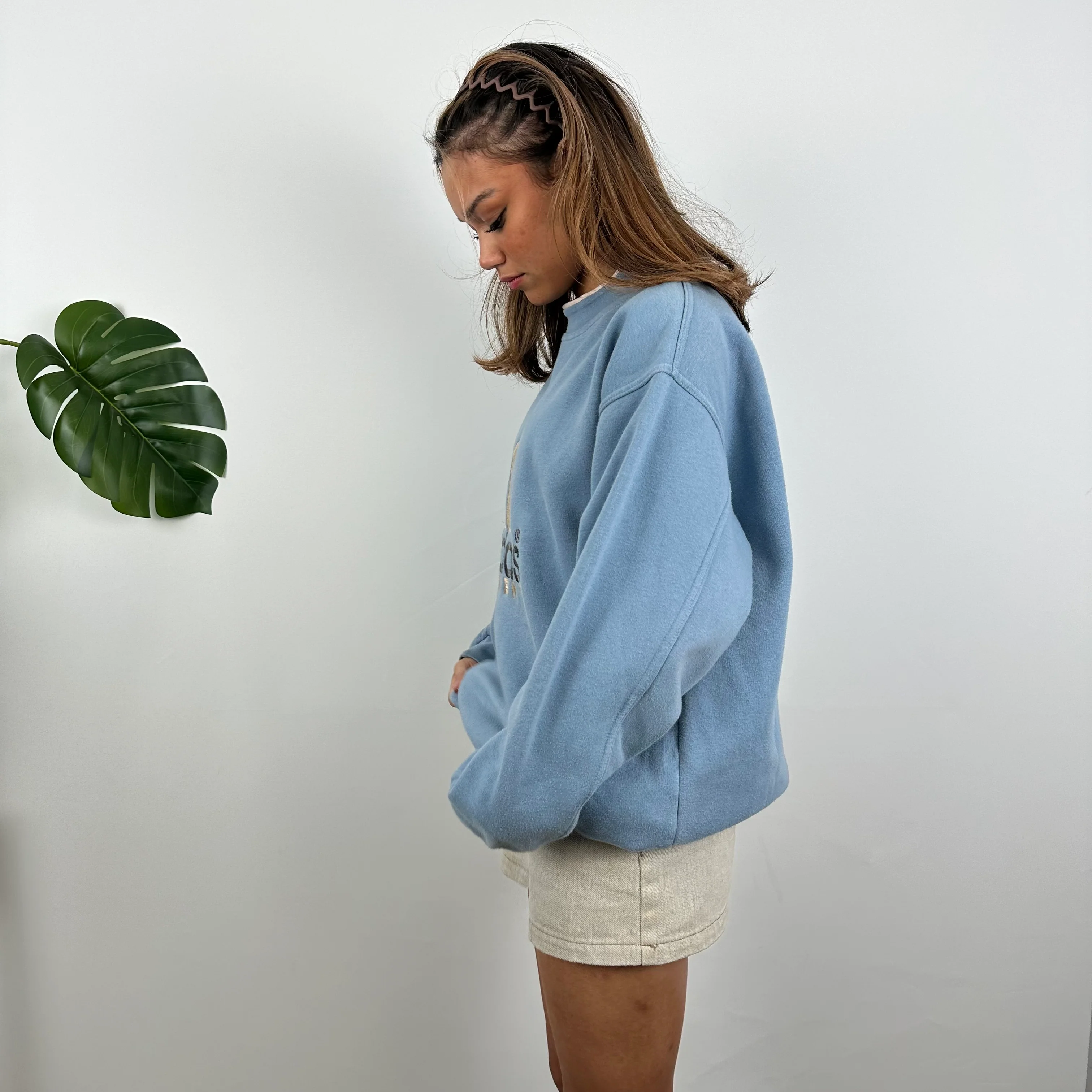 Adidas Equipment RARE Baby Blue Embroidered Spell Out Sweatshirt (L) - Image 7