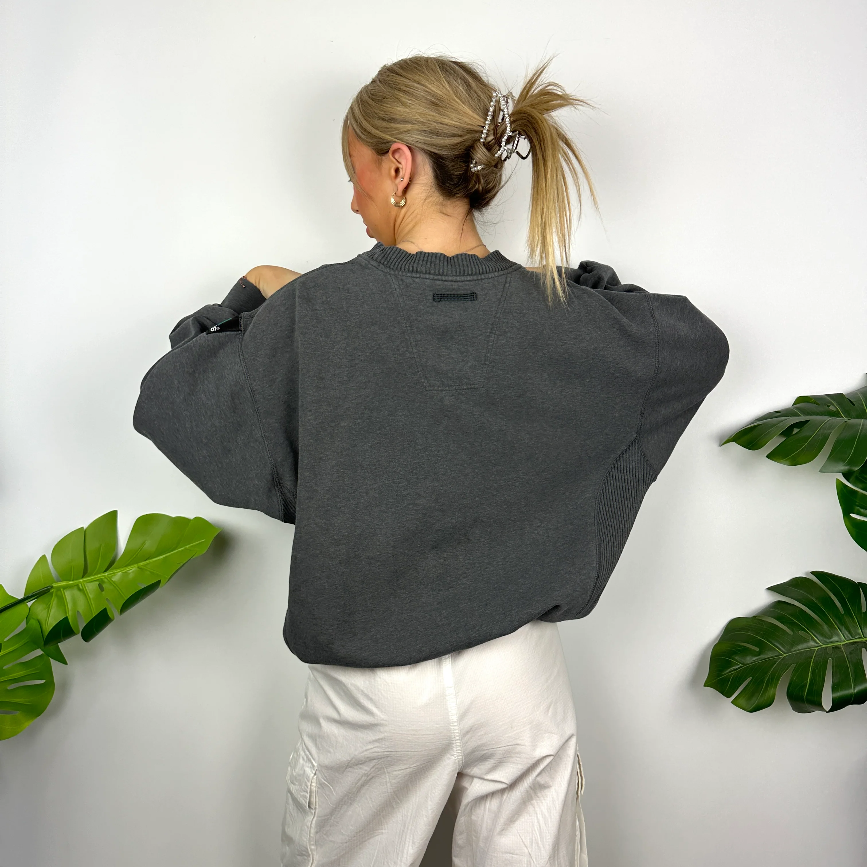 Adidas Equipment RARE Grey Embroidered Spell Out Sweatshirt (M) - Image 4