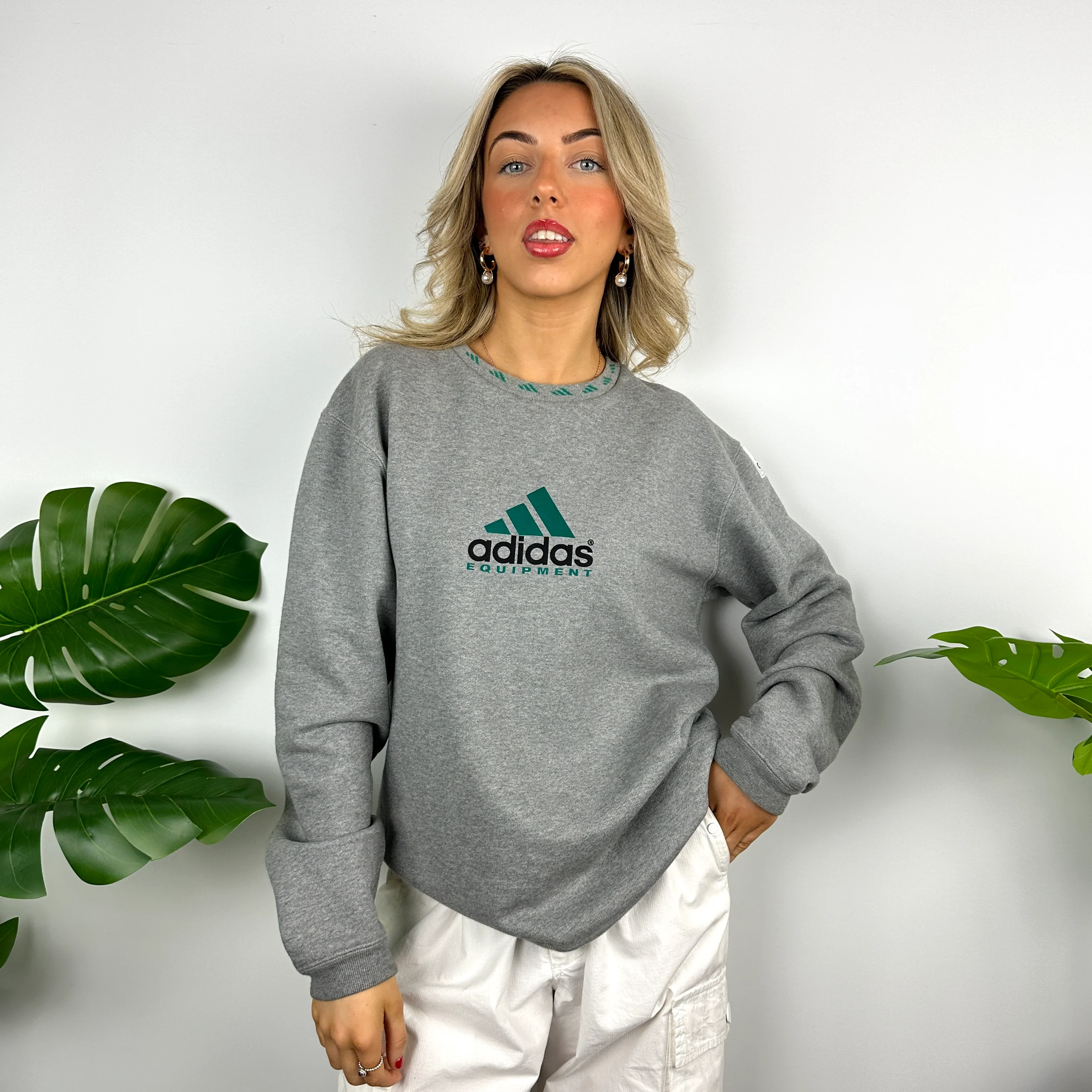 Adidas Equipment RARE Grey Spell Out Sweatshirt (M) - Image 9