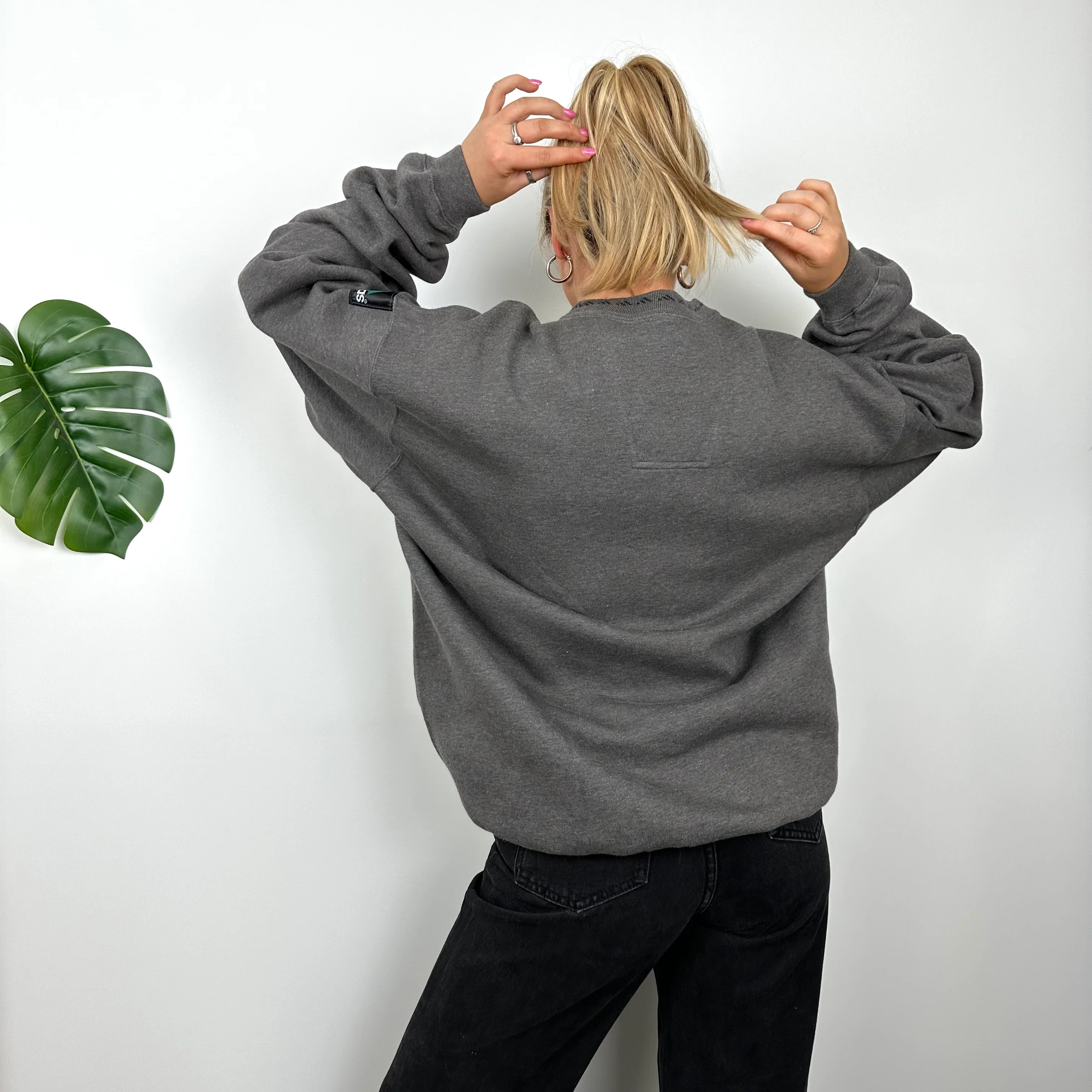 Adidas Equipment RARE Grey Embroidered Spell Out Sweatshirt (L) - Image 5