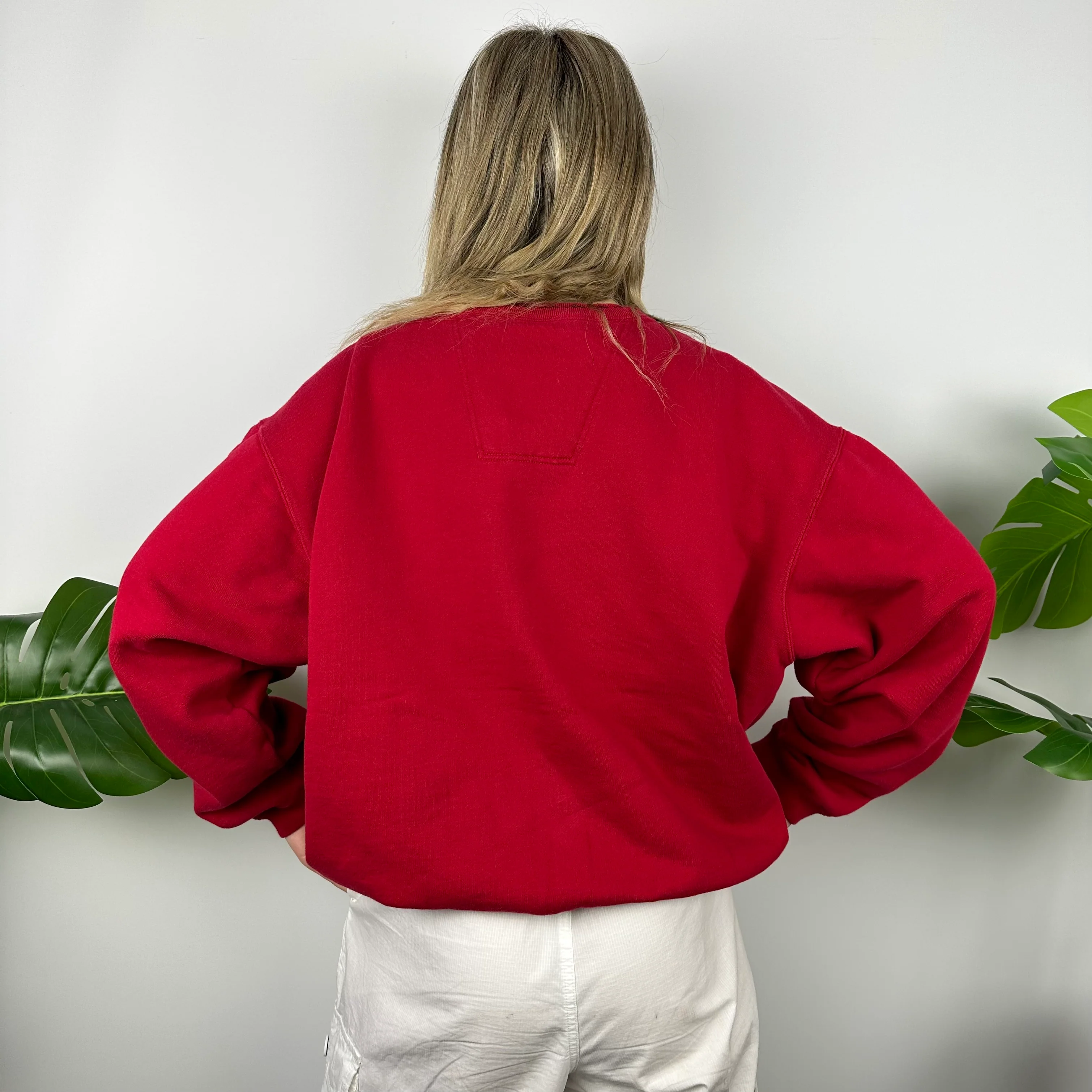Adidas Equipment RARE Red Embroidered Spell Out Sweatshirt (M) - Image 4
