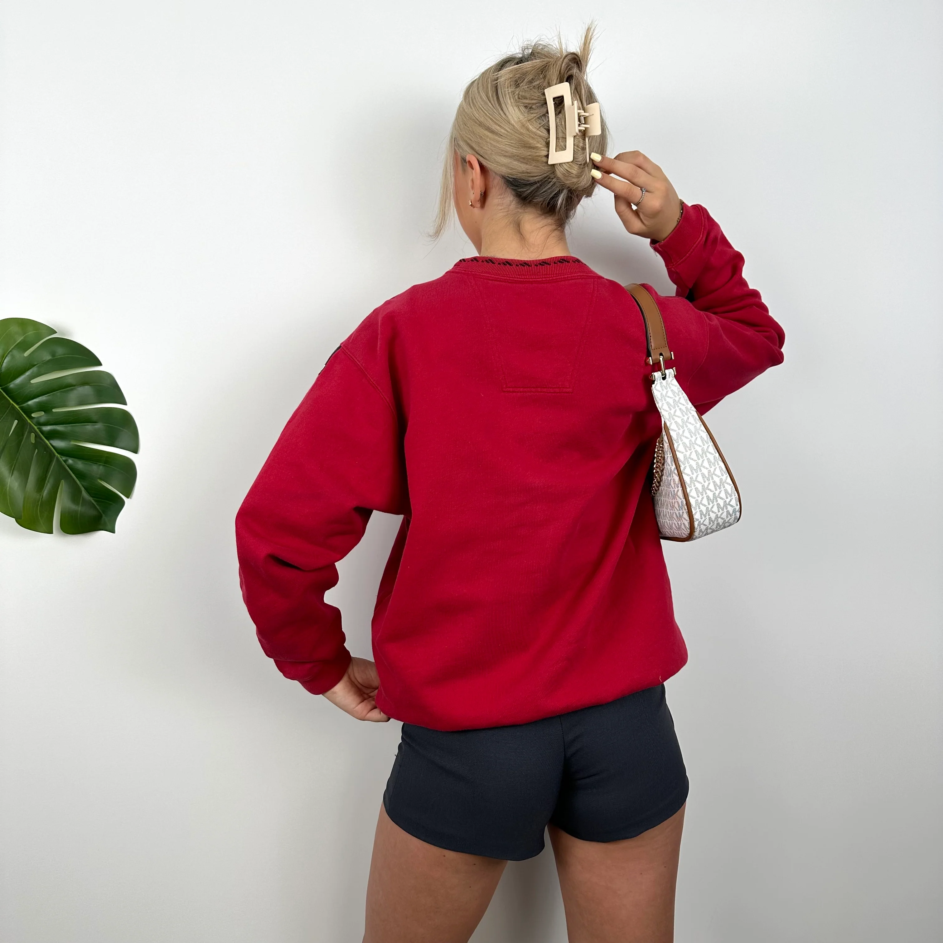 Adidas Equipment RARE Red Embroidered Spell Out Sweatshirt (M) - Image 5