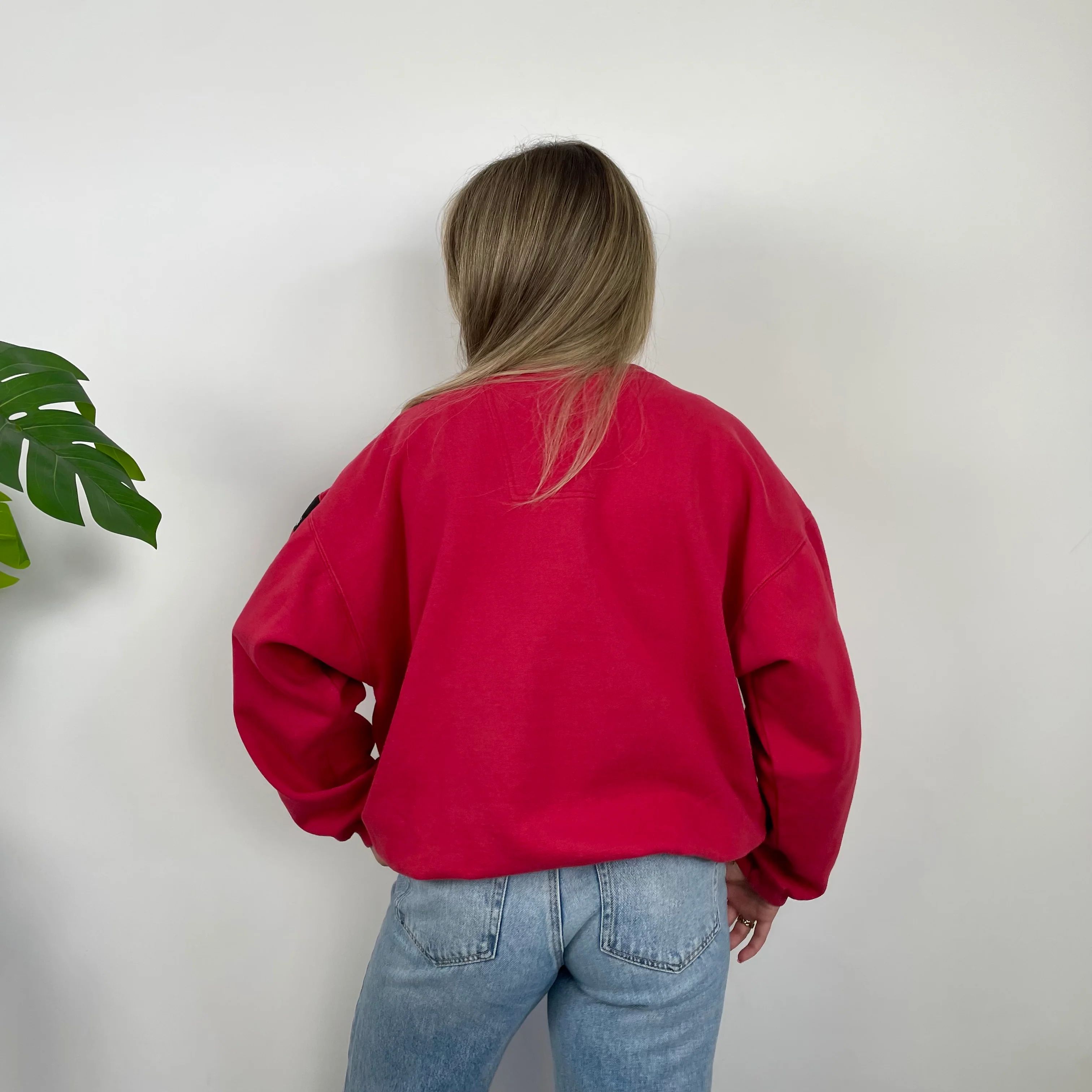Adidas Equipment RARE Red Embroidered Spell Out Sweatshirt (S) - Image 9
