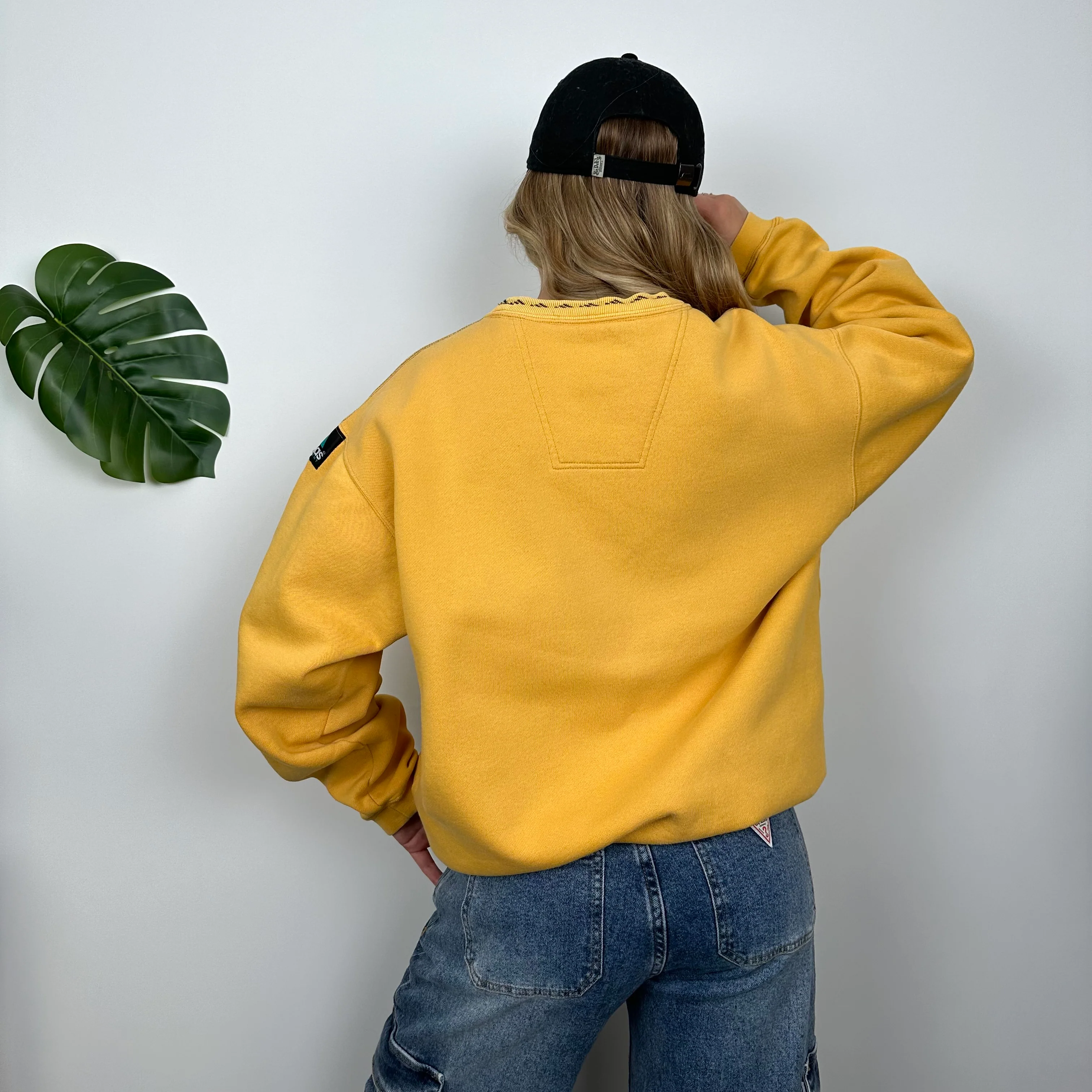 Adidas Equipment Yellow Embroidered Spell Out Sweatshirt (M) - Image 6