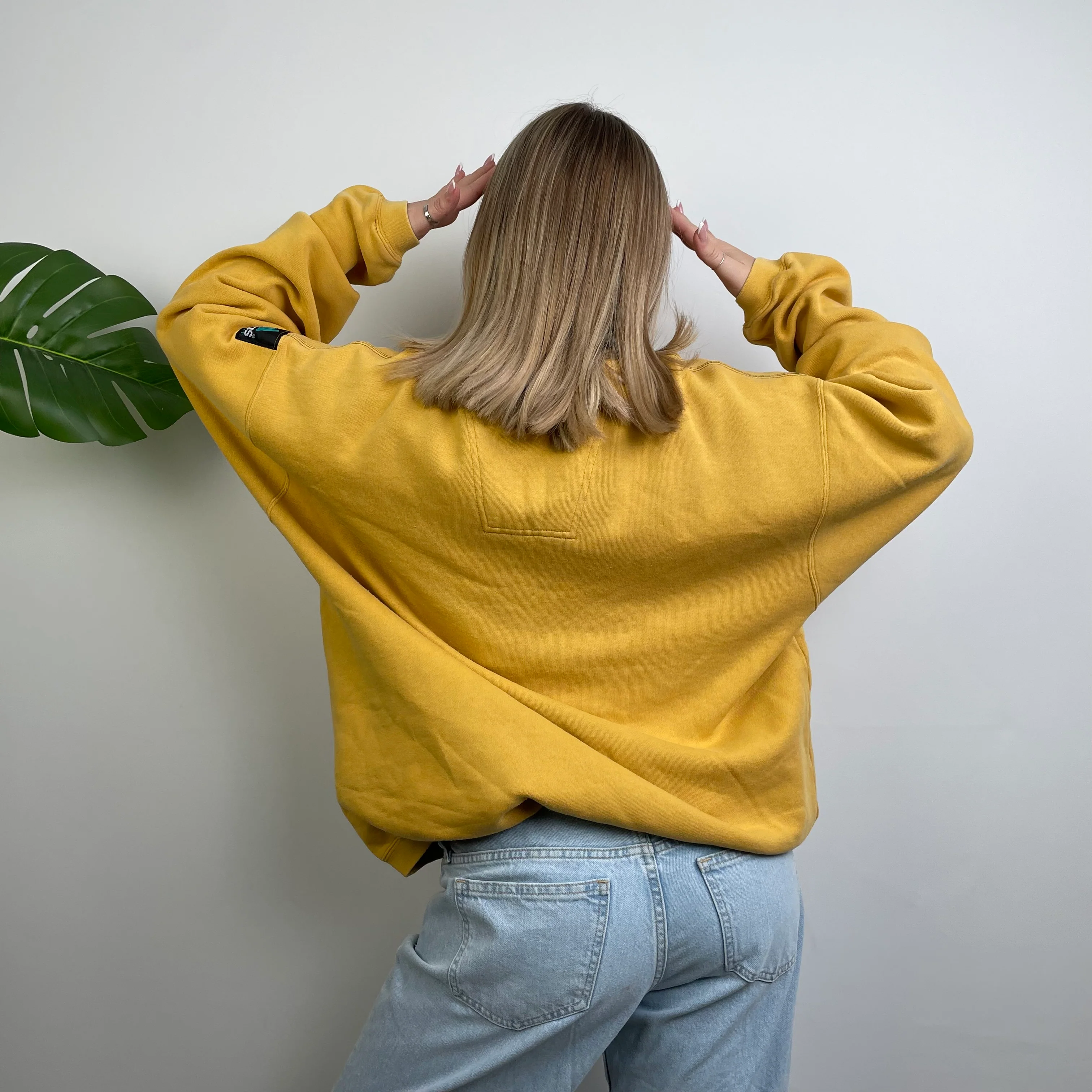 Adidas Equipment Yellow Embroidered Spell Out Sweatshirt (L) - Image 4