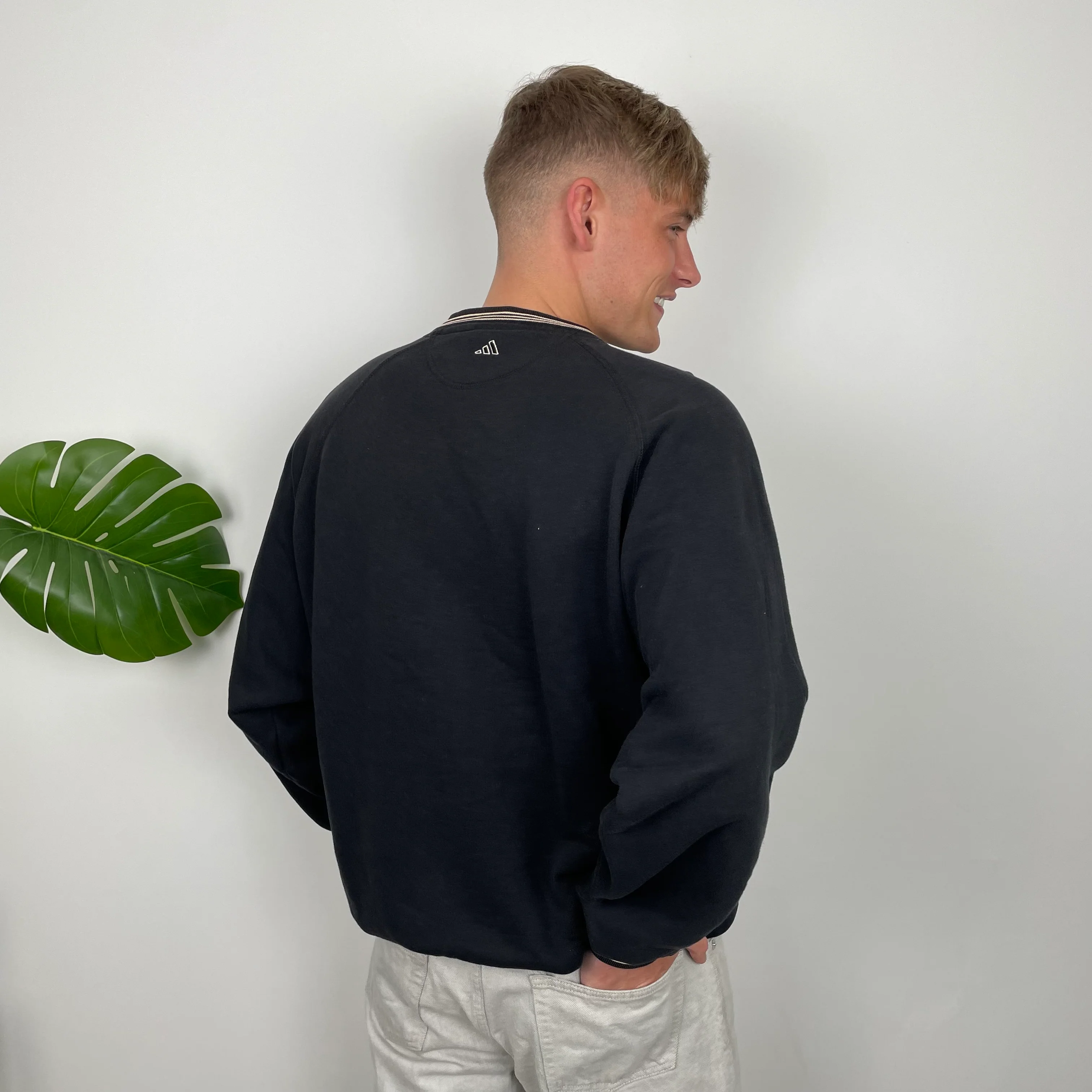 Adidas Golf RARE Black Embroidered Spell Out Sweatshirt (L) - Image 4