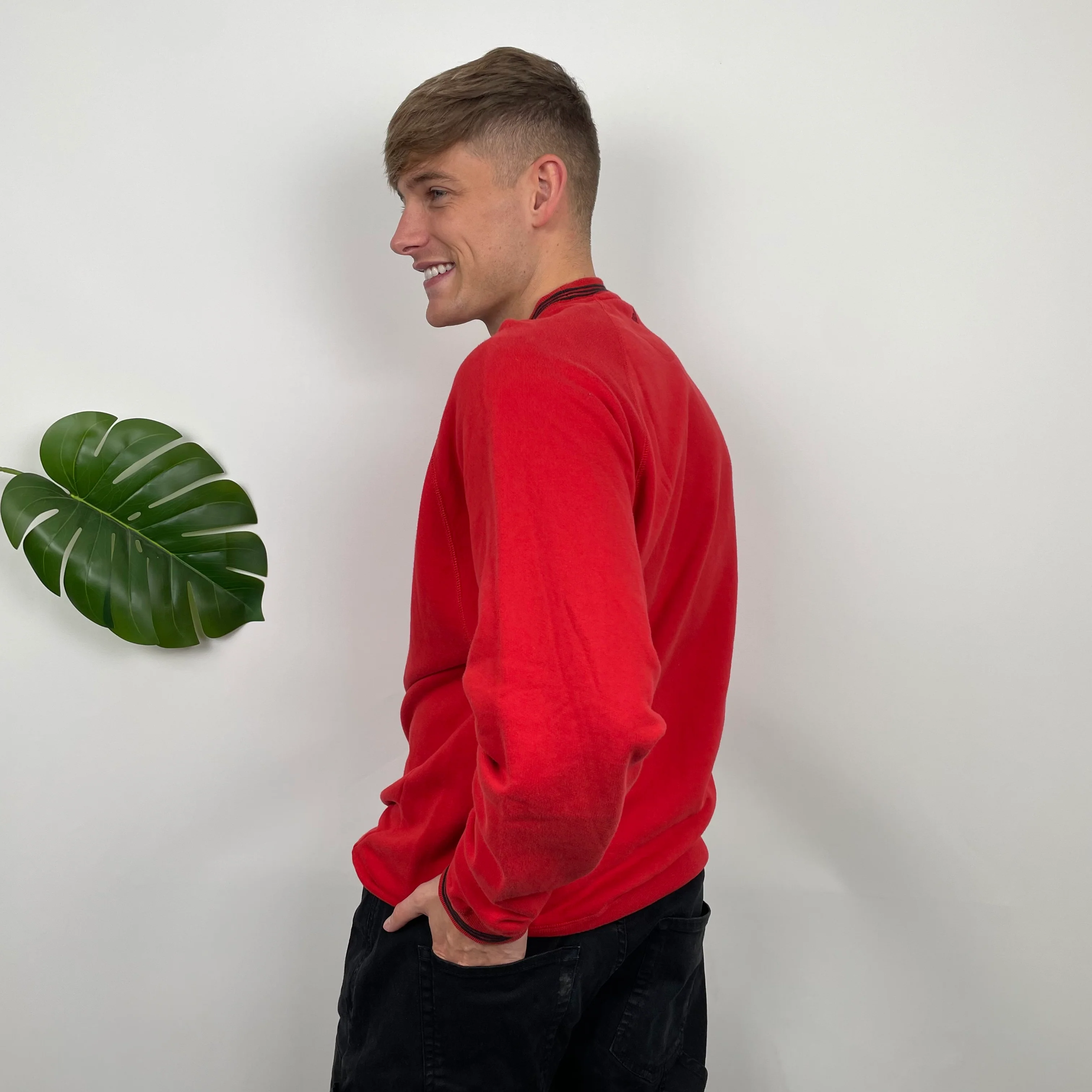 Adidas Golf RARE Red Embroidered Spell Out Sweatshirt (L) - Image 4