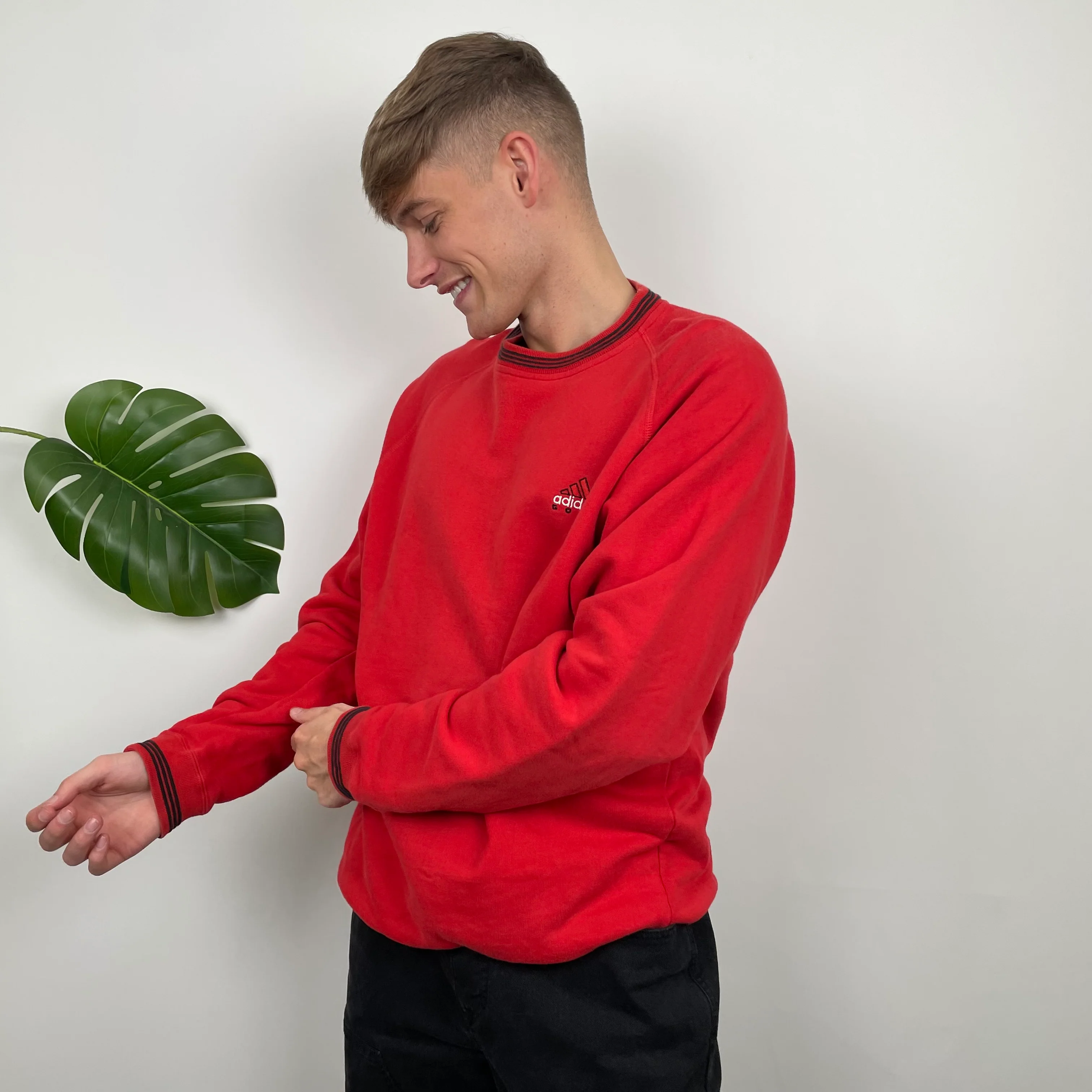 Adidas Golf RARE Red Embroidered Spell Out Sweatshirt (L) - Image 5