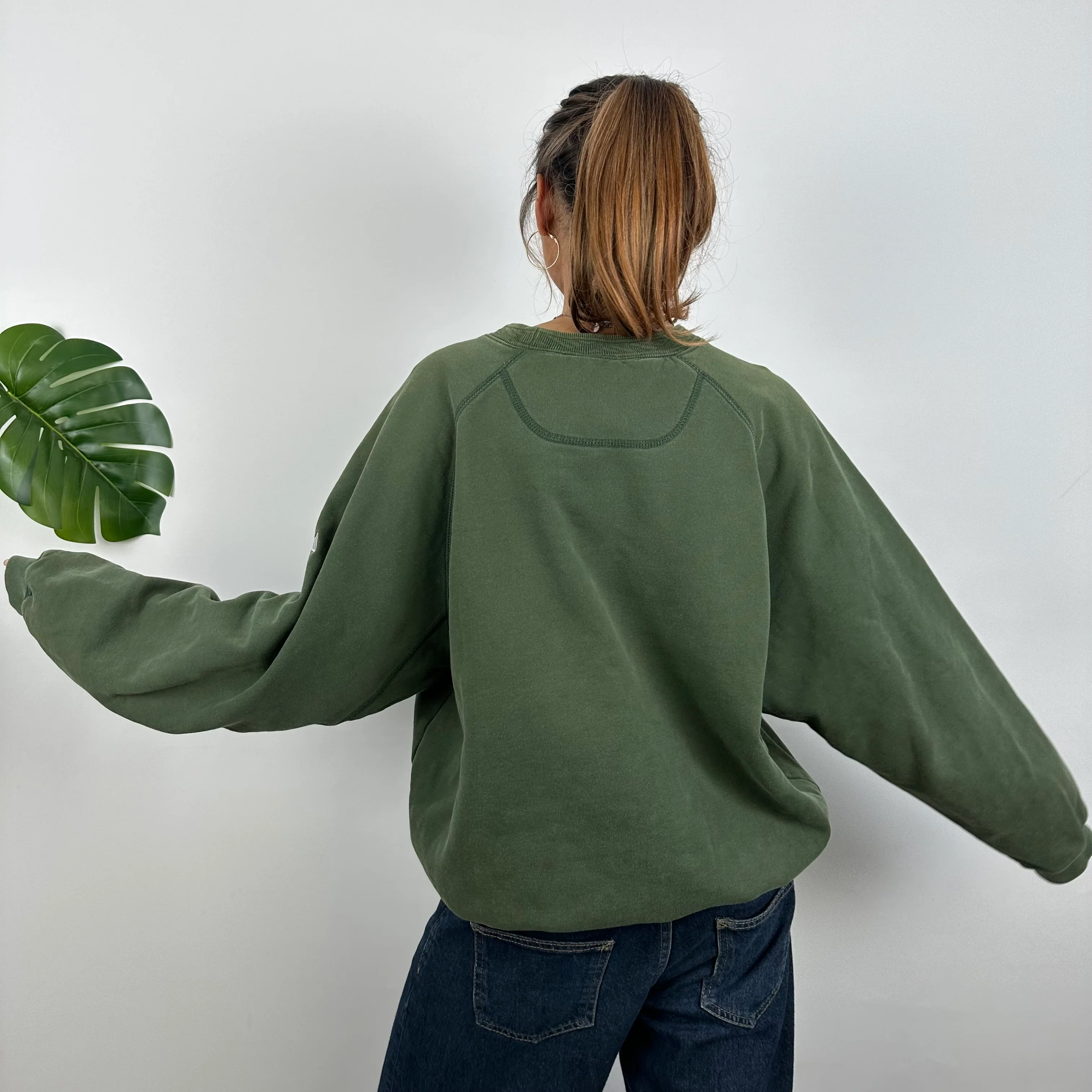 Adidas Green Embroidered Spell Out Sweatshirt (M) - Image 8