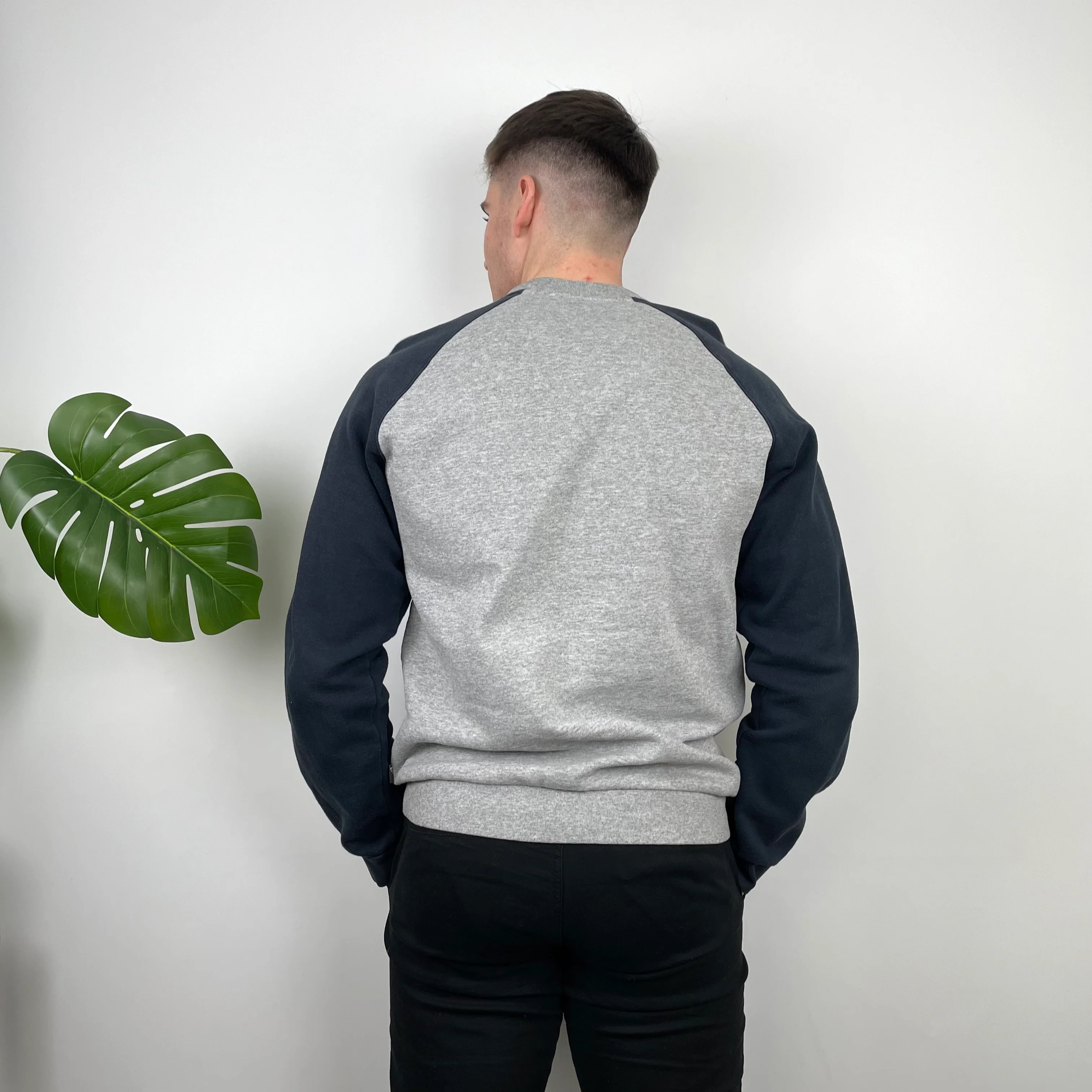 Adidas Grey Embroidered Spell Out Sweatshirt (L) - Image 5
