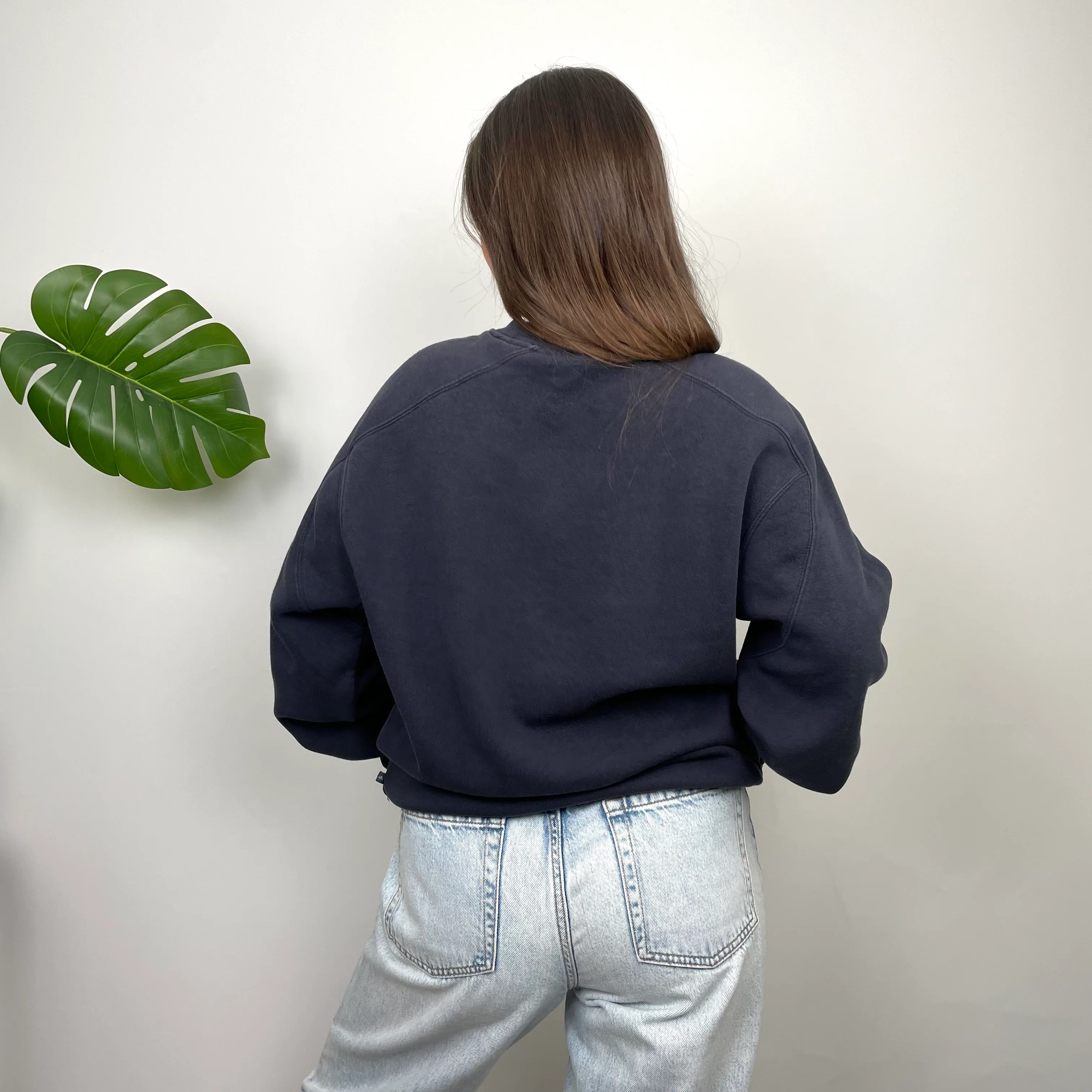 Adidas Navy Embroidered Spell Out Sweatshirt (L) - Image 6