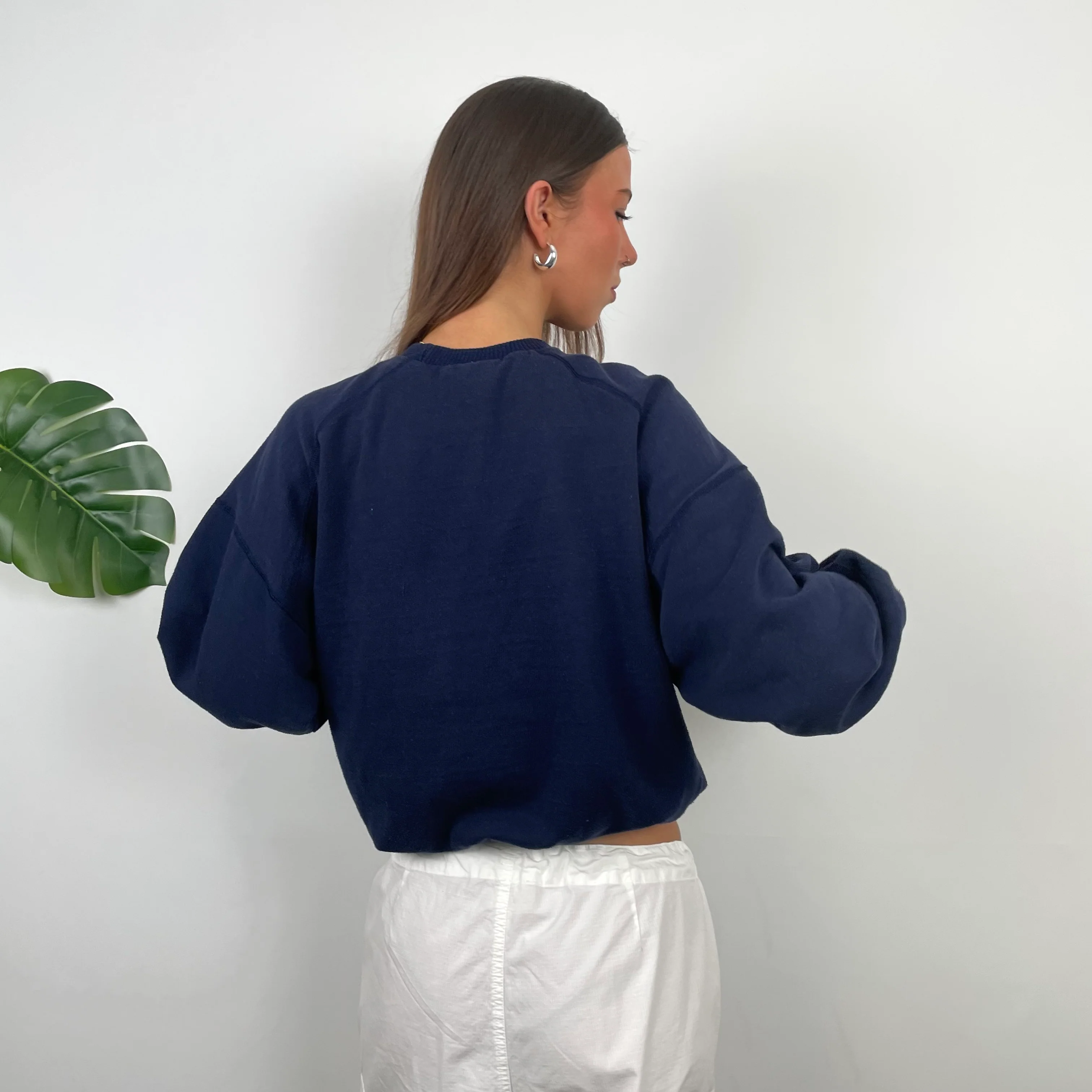 Adidas Navy Spell Out Sweatshirt (S) - Image 6