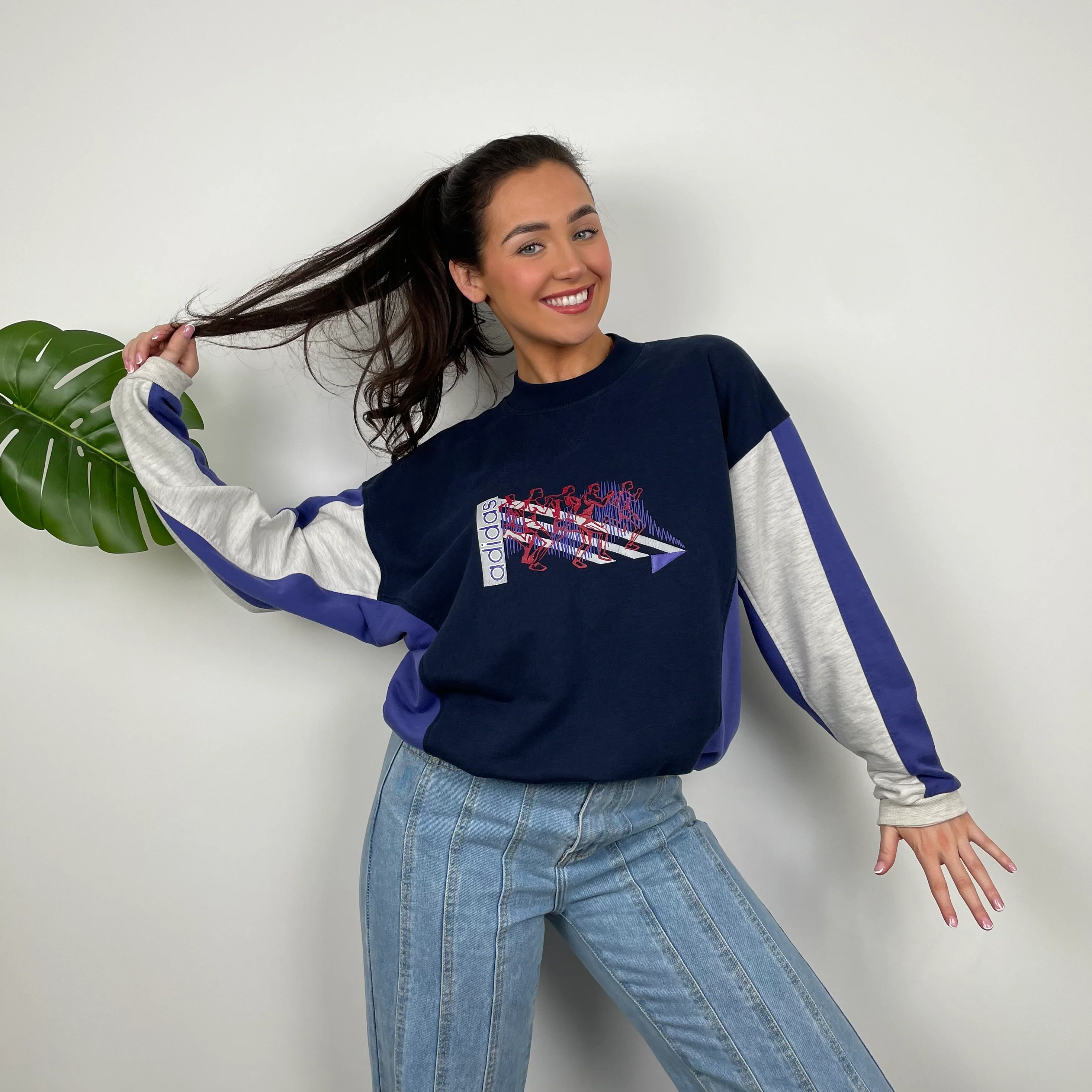Adidas RARE Colour Block Spell Out Sweatshirt (M) - Image 2