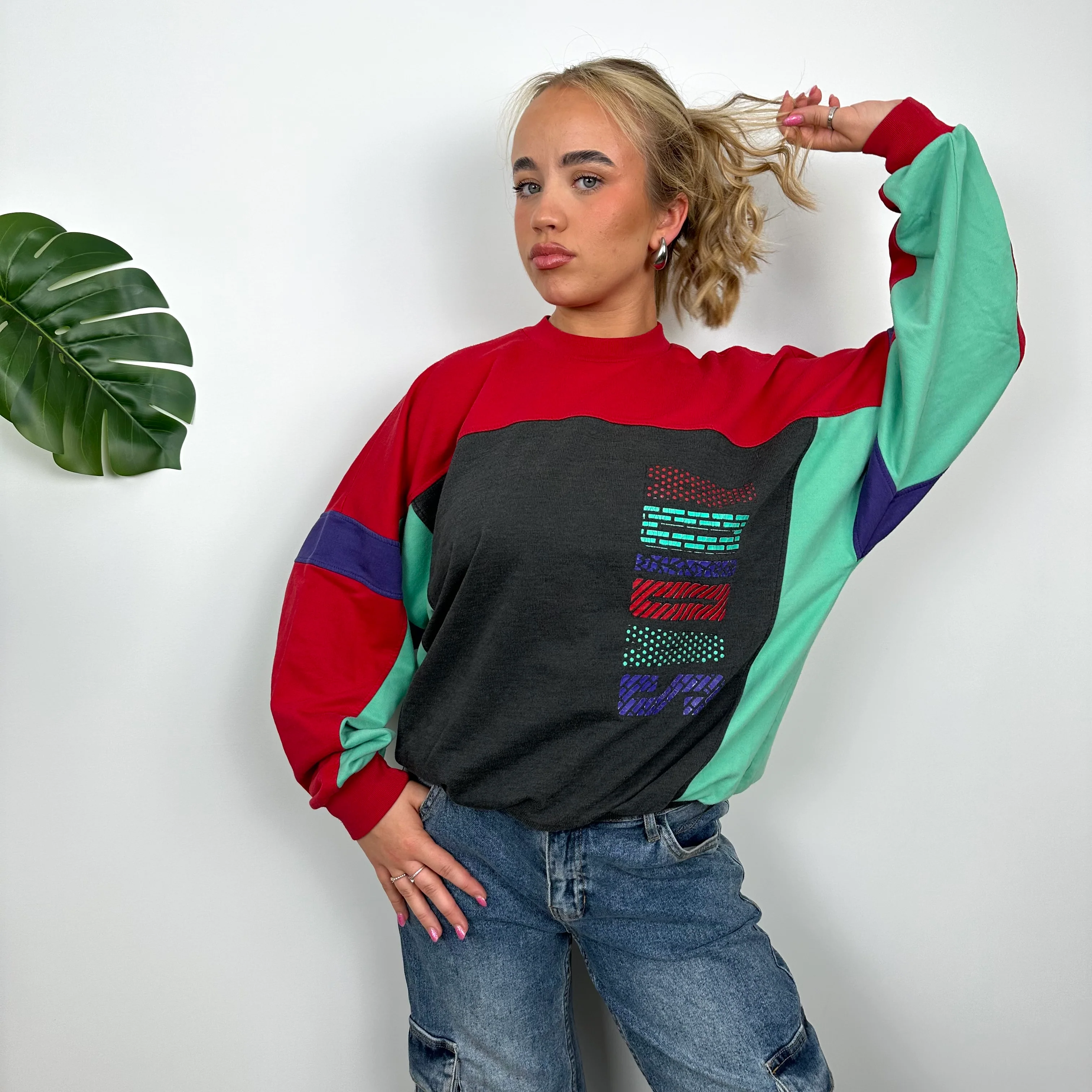 Adidas RARE Colour Block Spell Out Sweatshirt (S) - Image 7