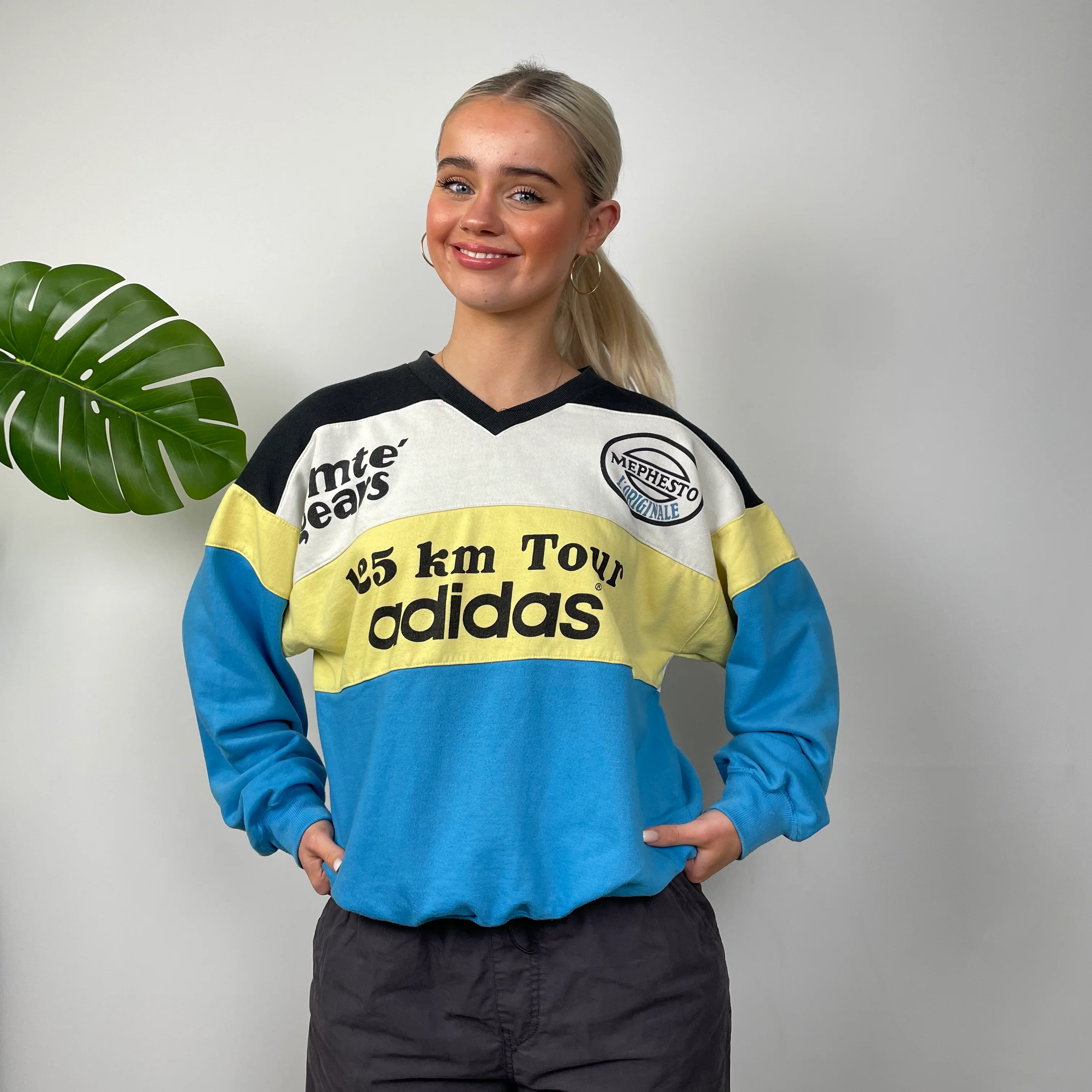 Adidas RARE Colour Block Spell Out Sweatshirt (M) - Image 6