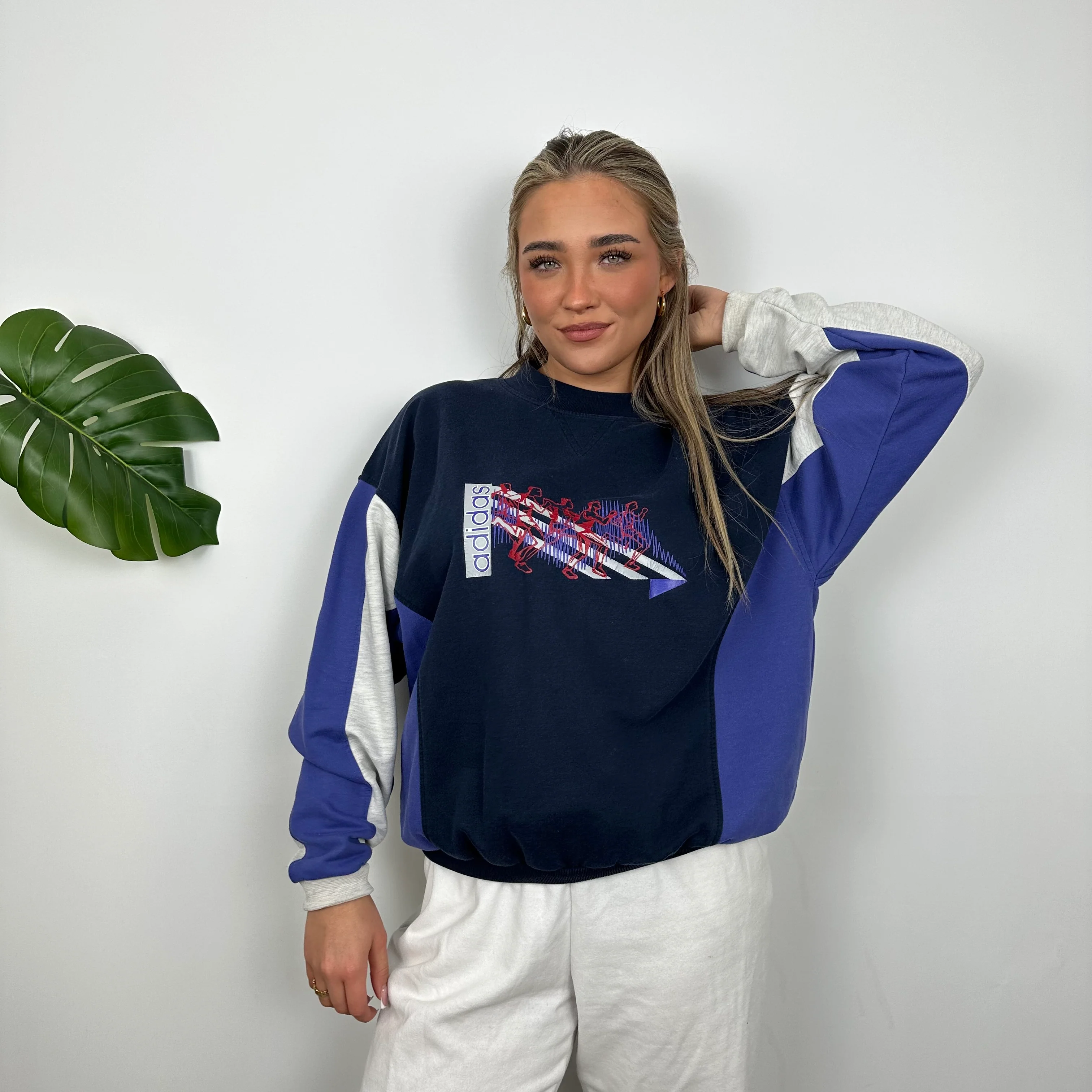 Adidas RARE Colour Block Spell Out Sweatshirt (S)