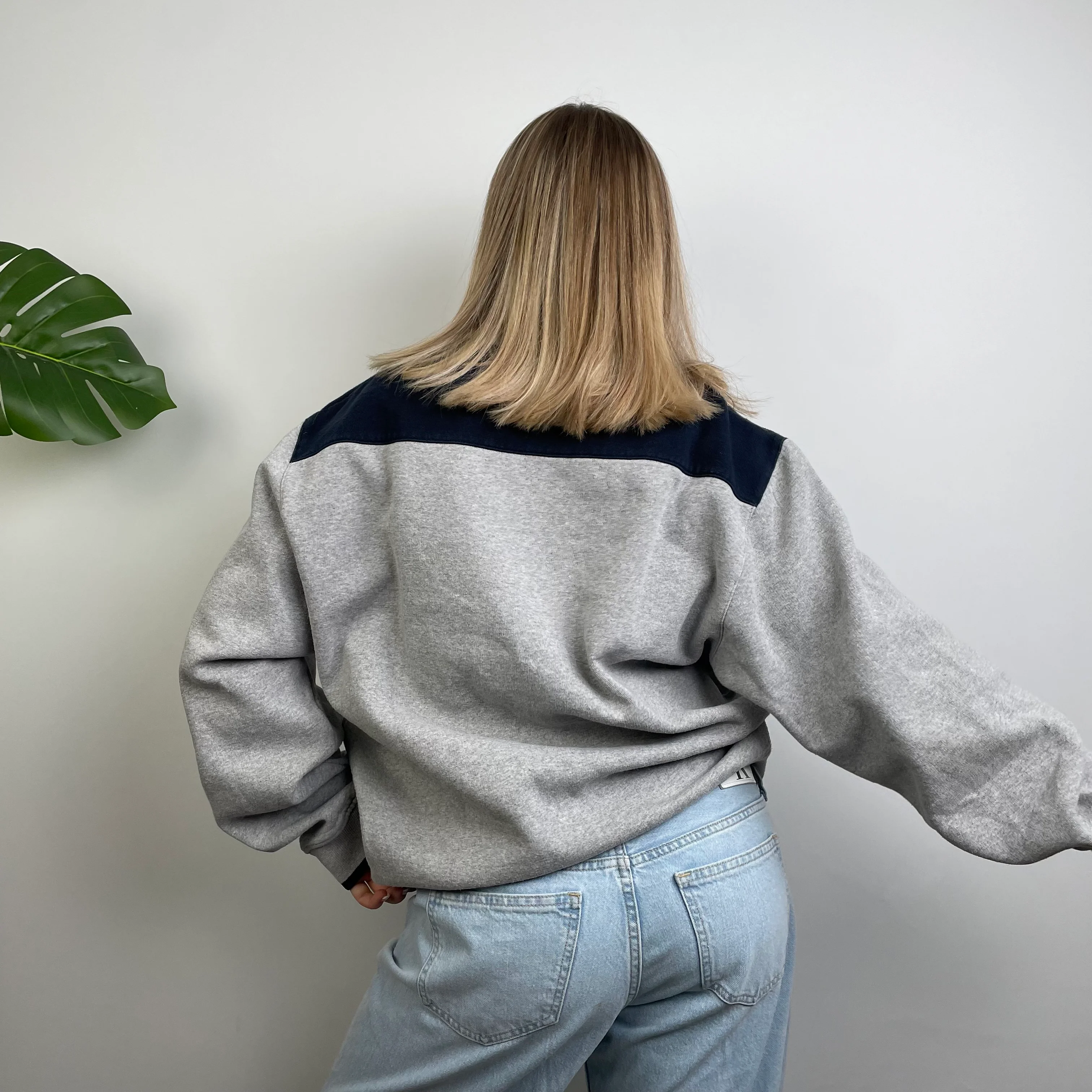 Adidas RARE Grey Embroidered Spell Out Sweatshirt (L) - Image 12