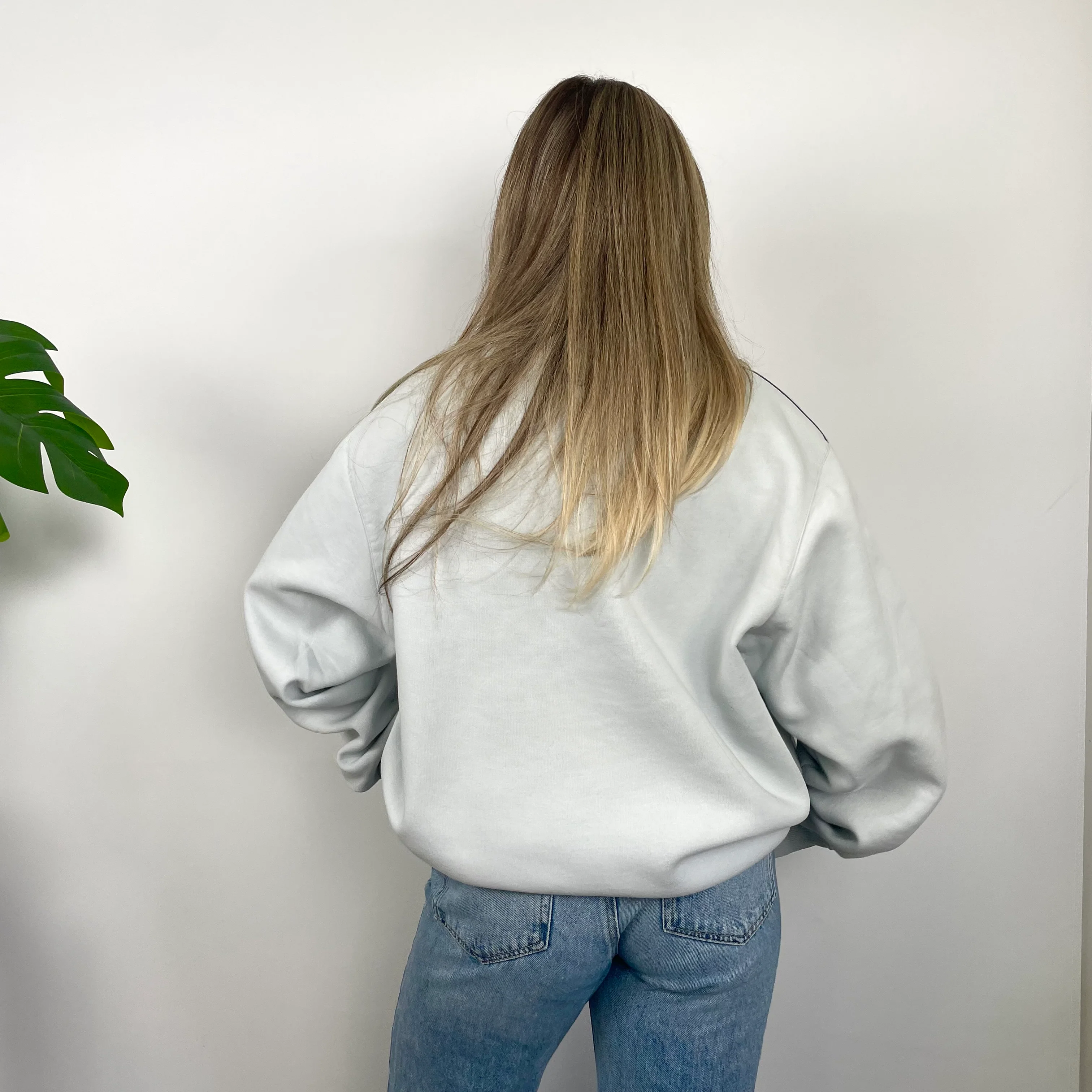 Adidas RARE Grey Embroidered Spell Out Sweatshirt (L) - Image 5