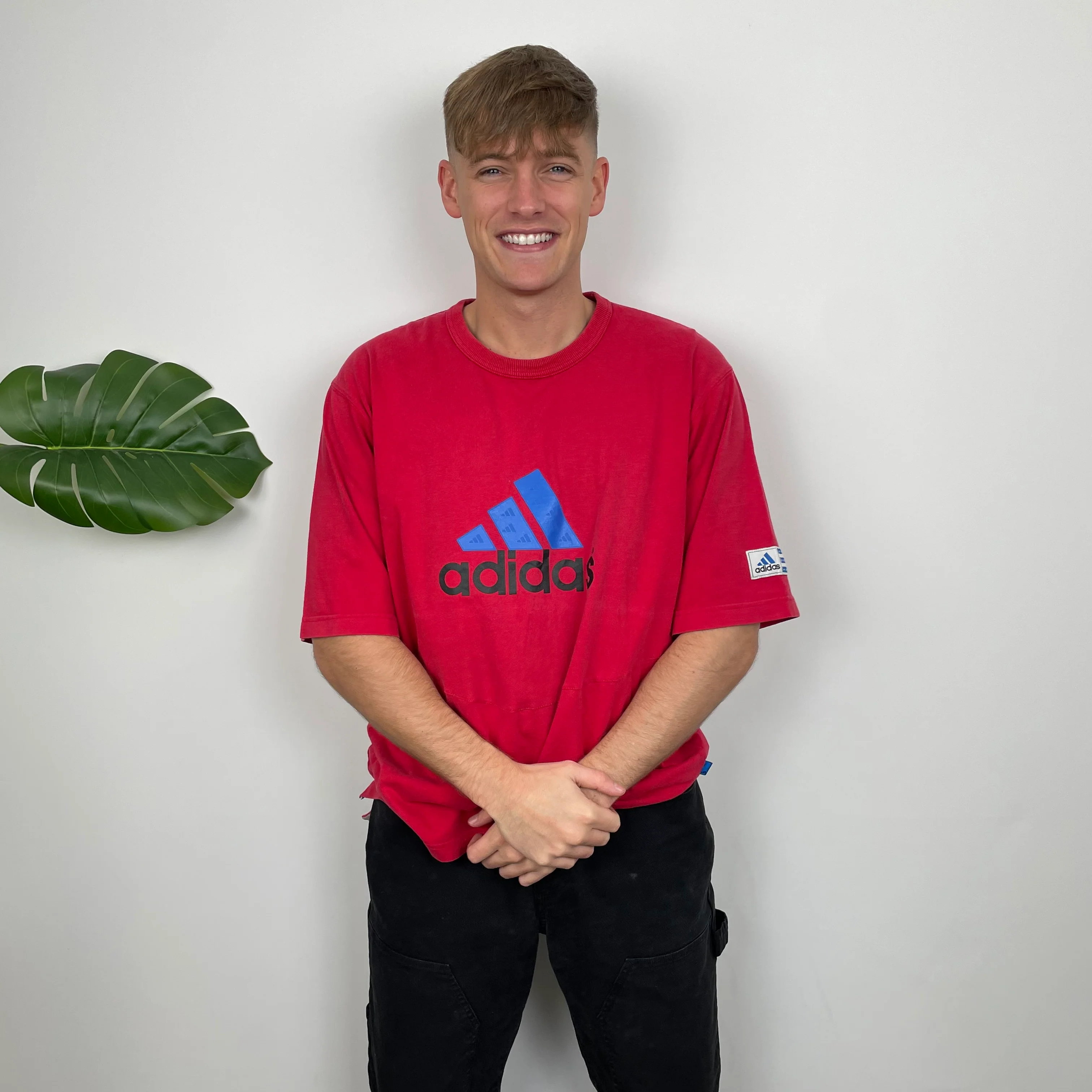 Adidas RARE Red Spell Out T Shirt (L) - Image 4