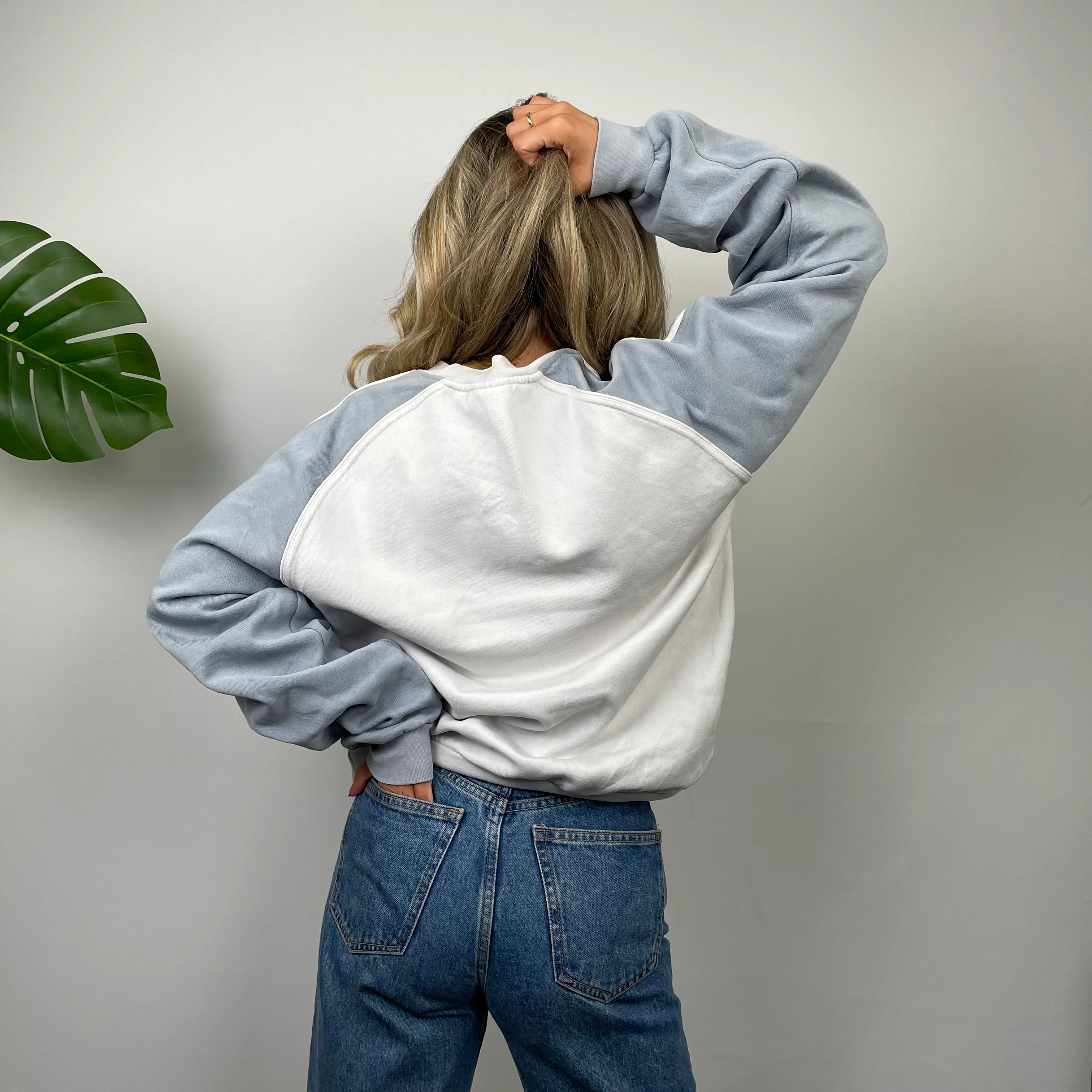 Adidas White Embroidered Spell Out Sweatshirt (M) - Image 8