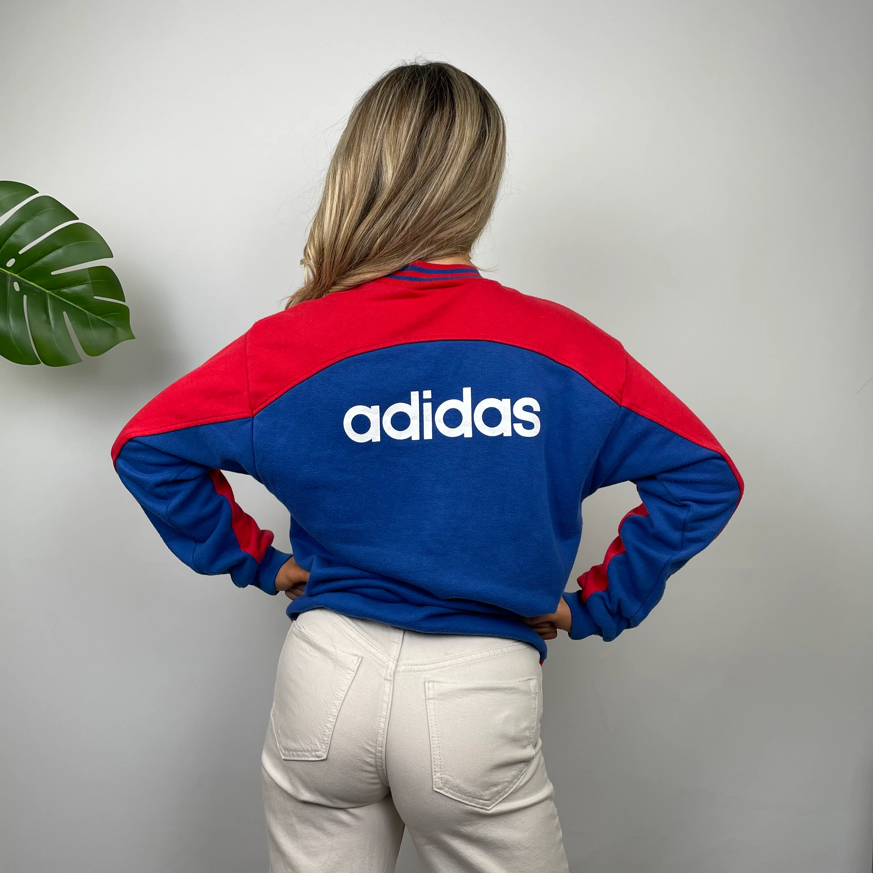Adidas x Bayern Munich FC RARE Red Embroidered Spell Out Sweatshirt (M) - Image 8