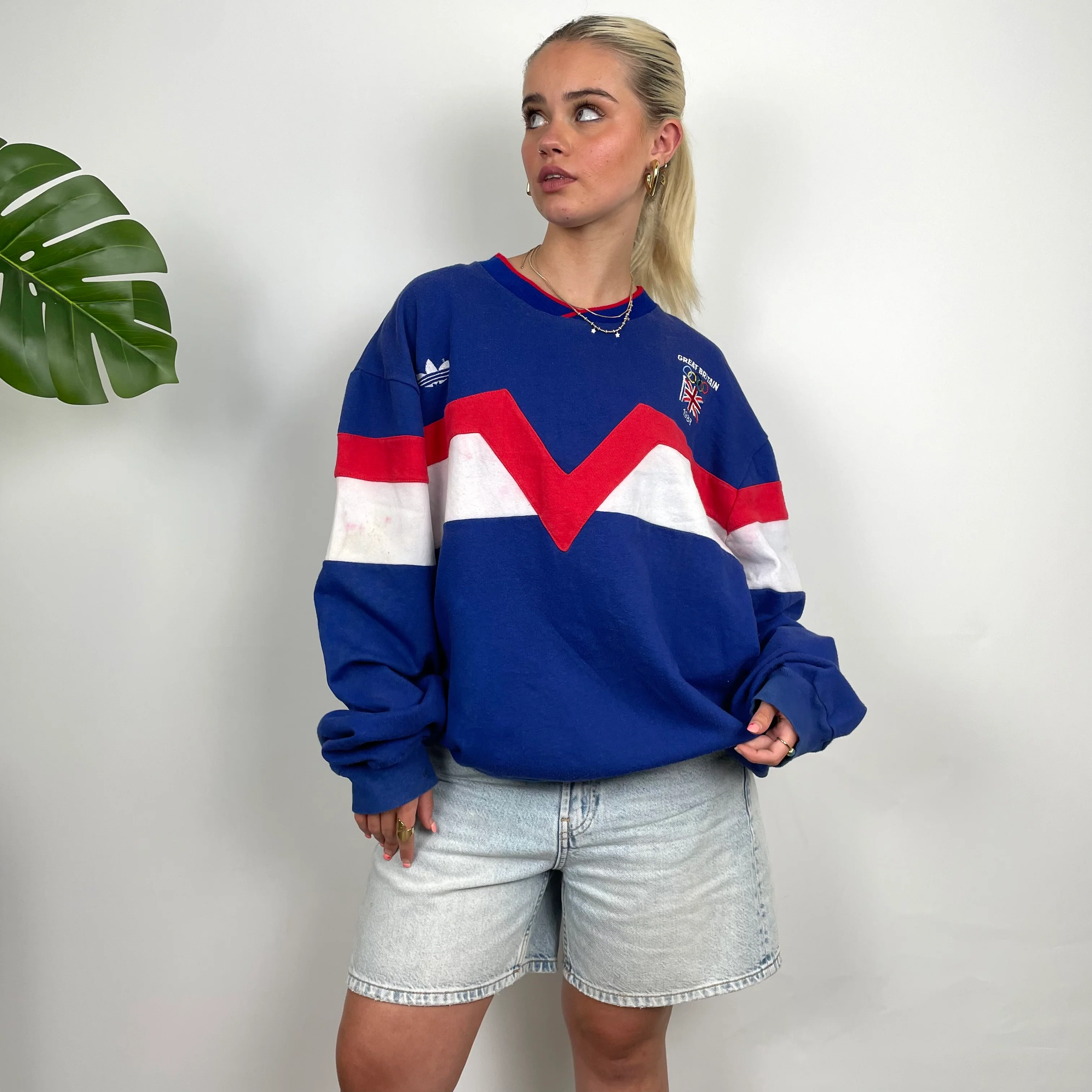 Adidas X Great Britain Olympic Games 1988 RARE Blue Embroidered Spell Out Sweatshirt
(M) - Image 6