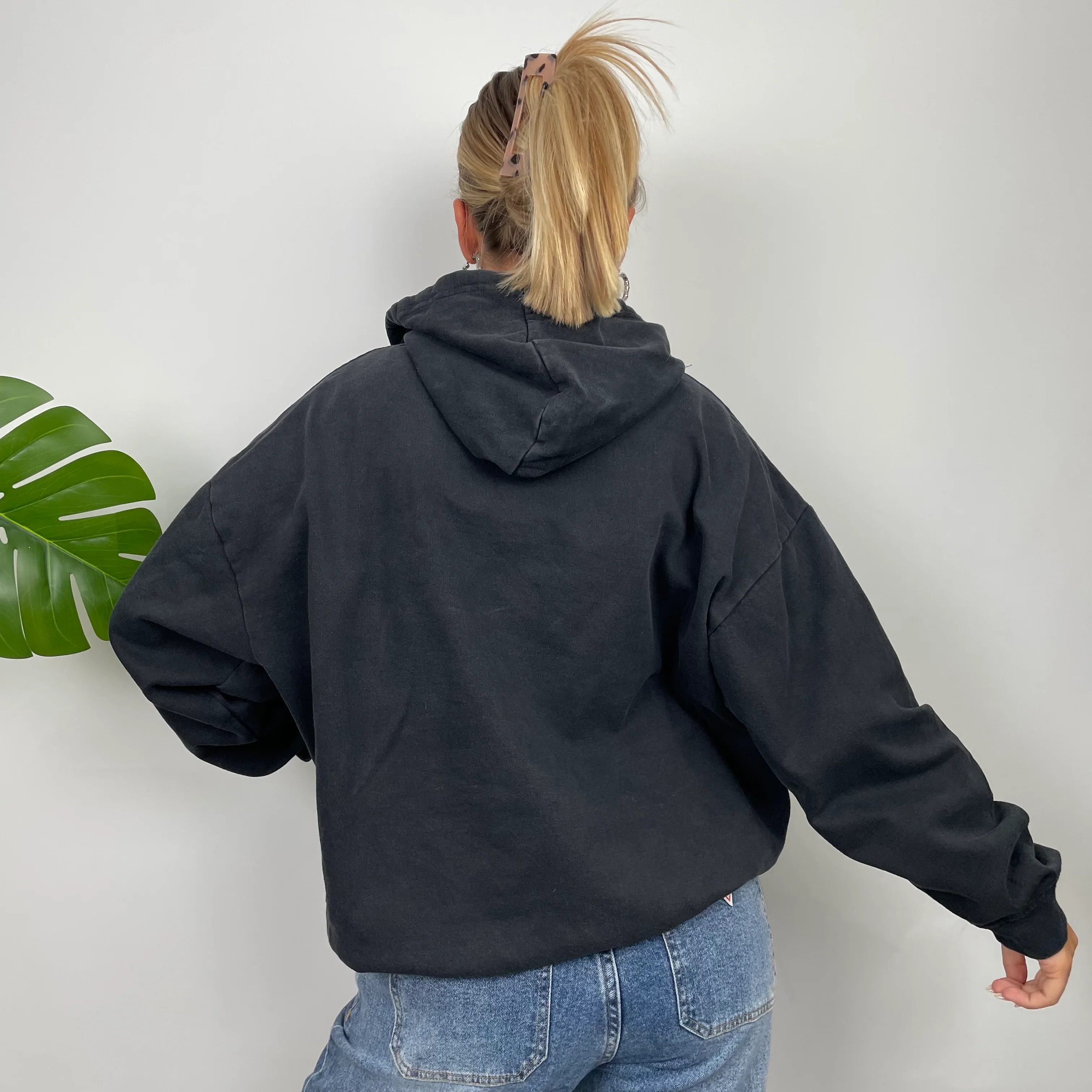 BUD USA Black Embroidered Spell Out Hoodie (M) - Image 5