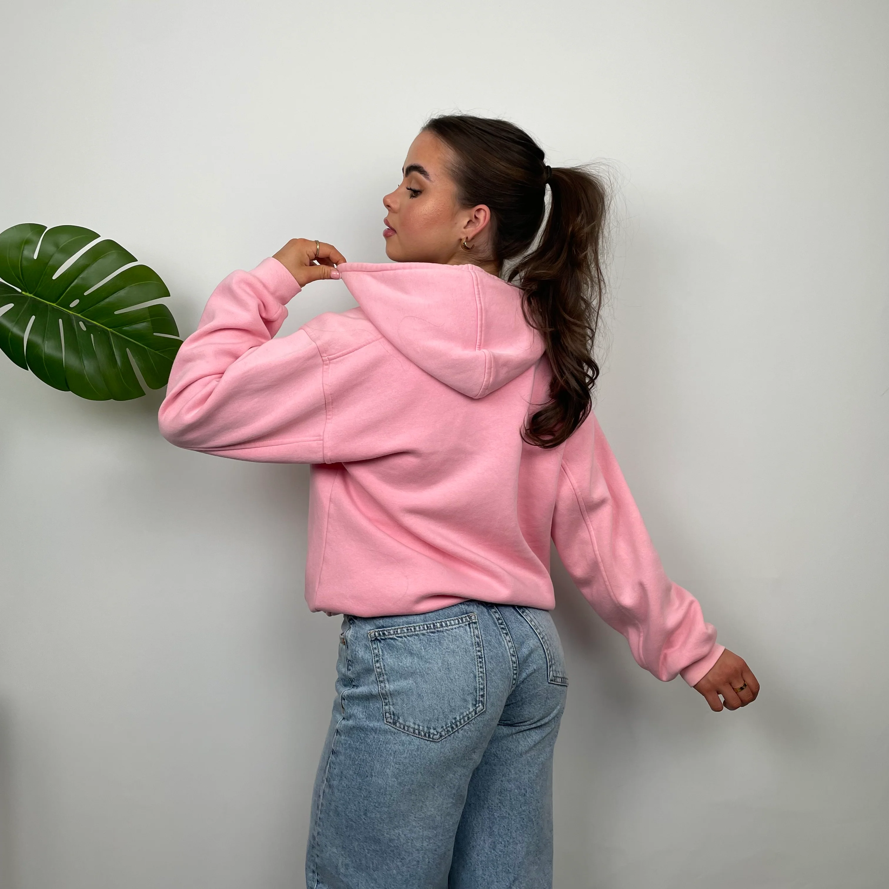 Burberry Pink Embroidered Logo Zip Up Sweatshirt (S) - Image 10
