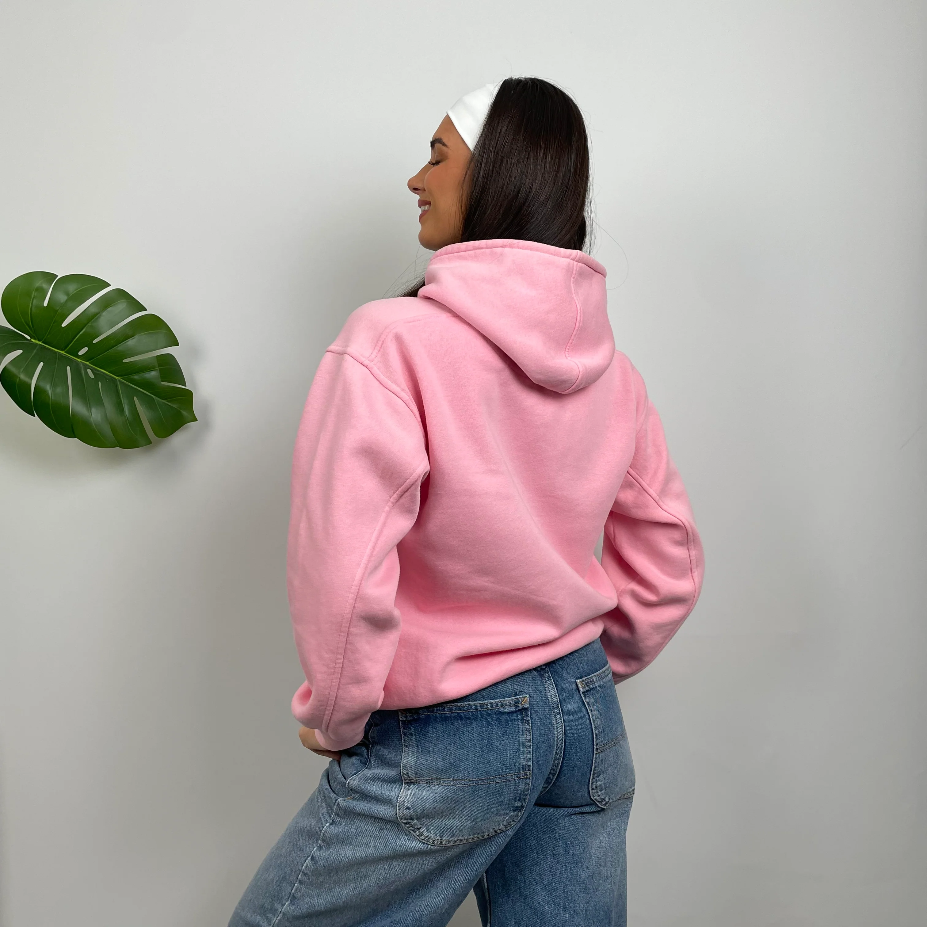 Burberry Pink Embroidered Logo Zip Up Sweatshirt (S) - Image 9