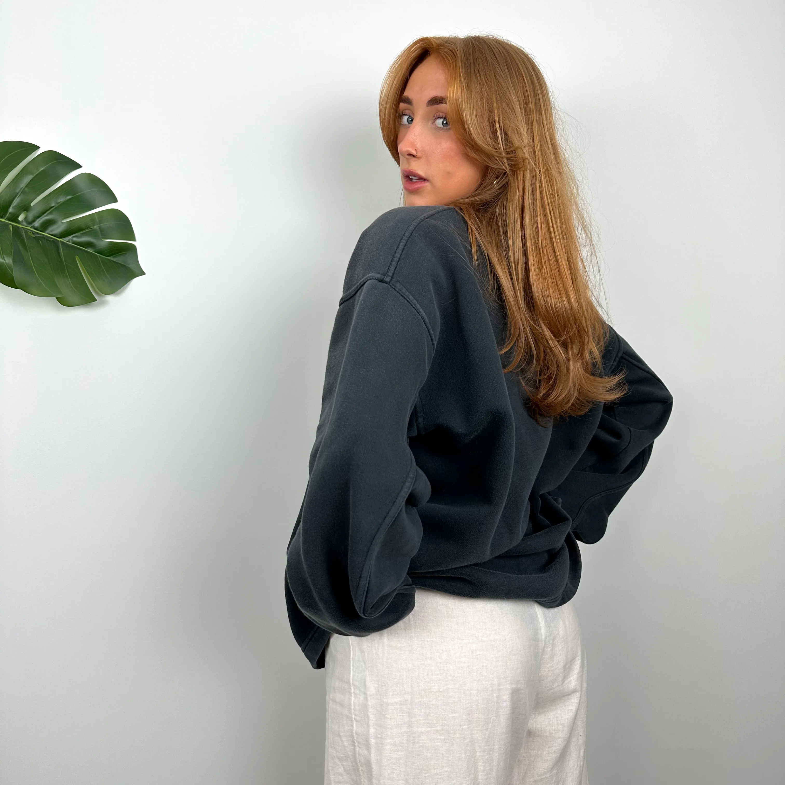 Calvin Klein RARE Black Embroidered Spell Out Sweatshirt  (L) - Image 5