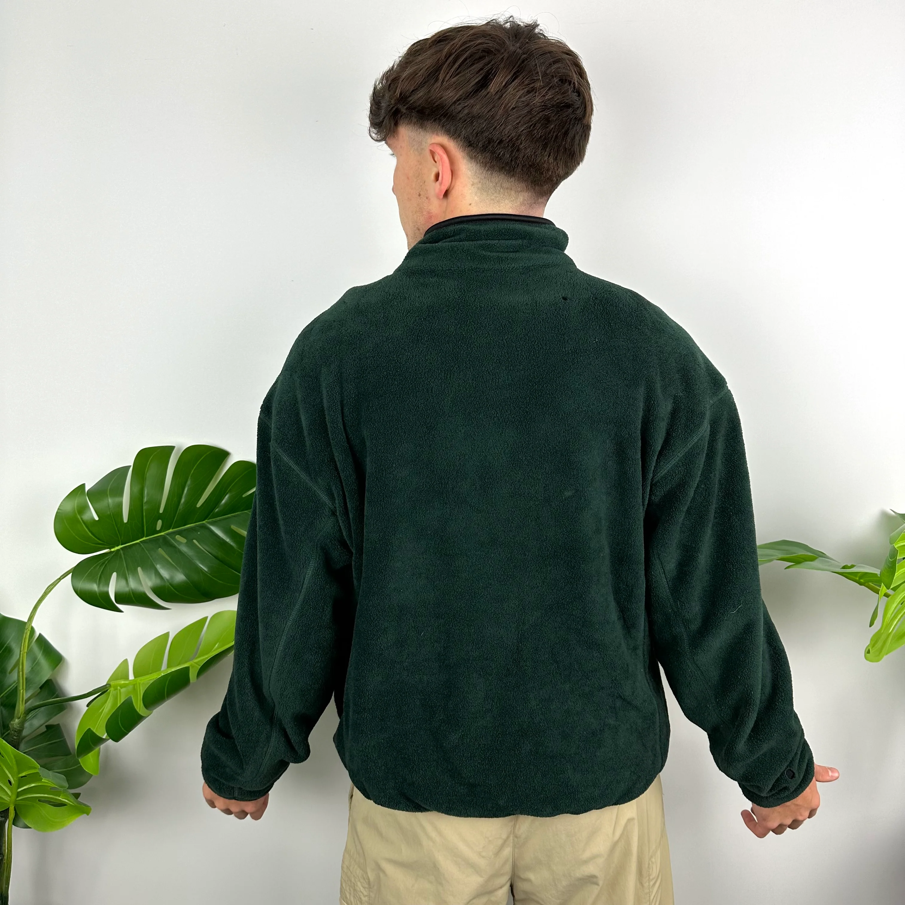 Chaps Ralph Lauren Green Embroidered Spell Out Teddy Bear Fleece Jacket (L) - Image 8