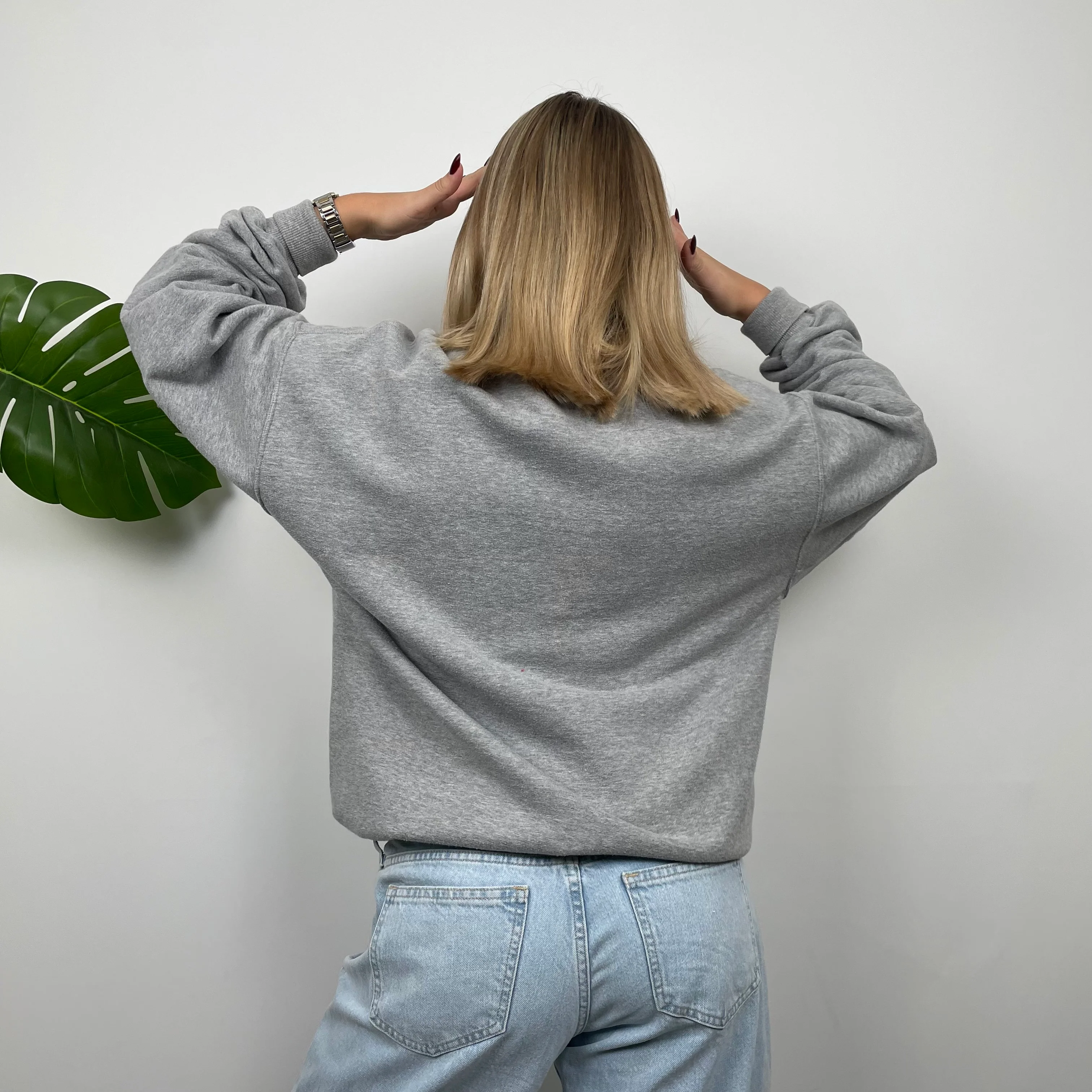 Christian Dior Grey Embroidered Spell Out Sweatshirt (L) - Image 6
