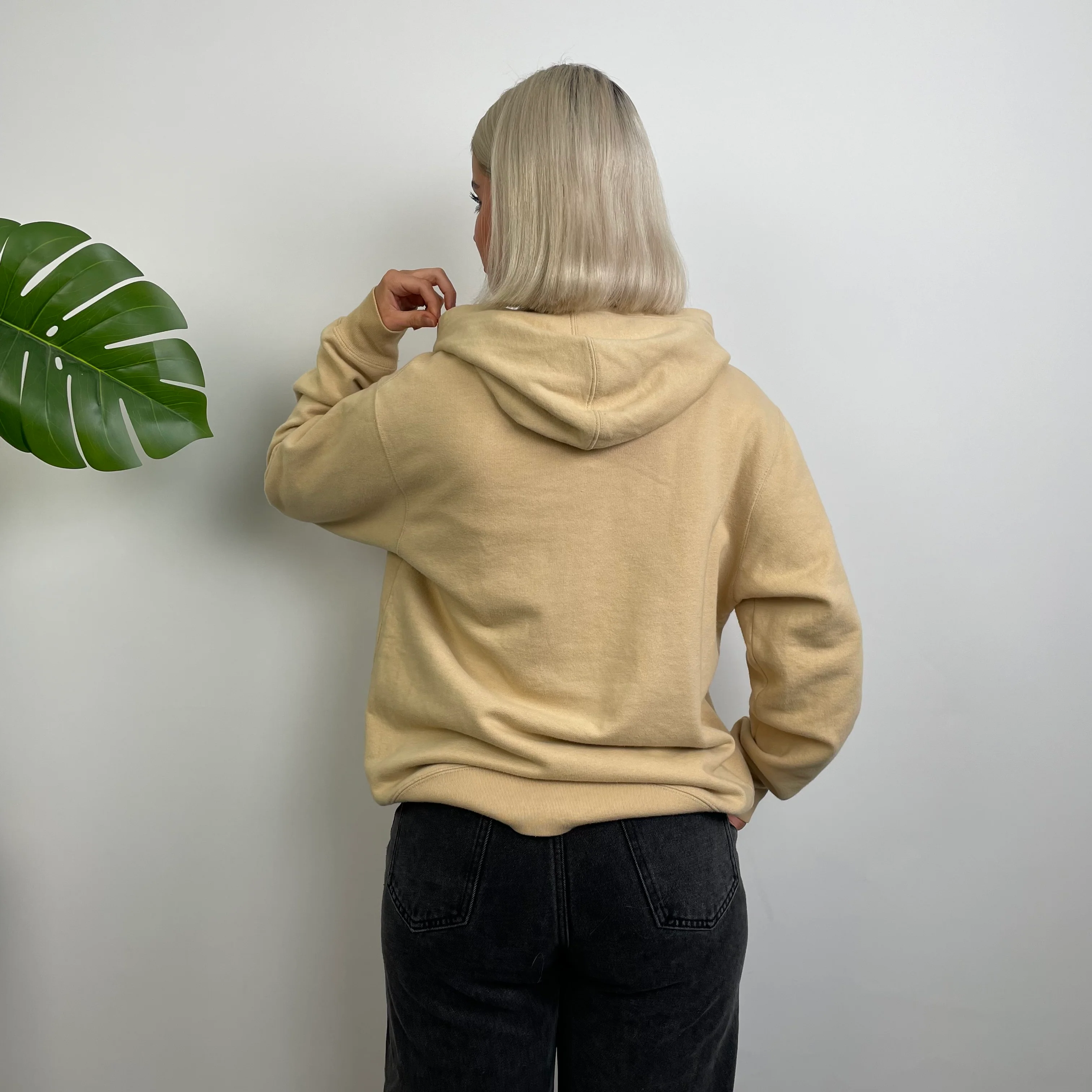 Diesel Cream Embroidered Spell Out Hoodie (M) - Image 4